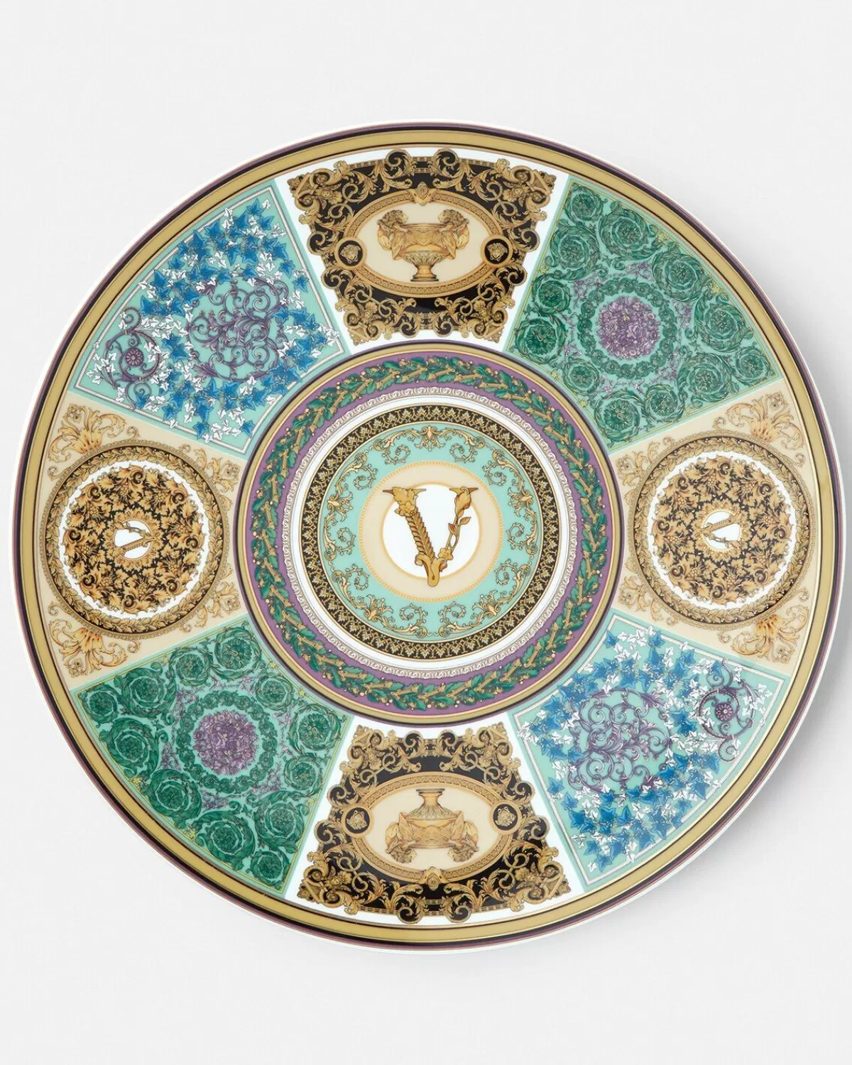 Versace Assiette De Presentation Barocco Mosaic 33 Cm