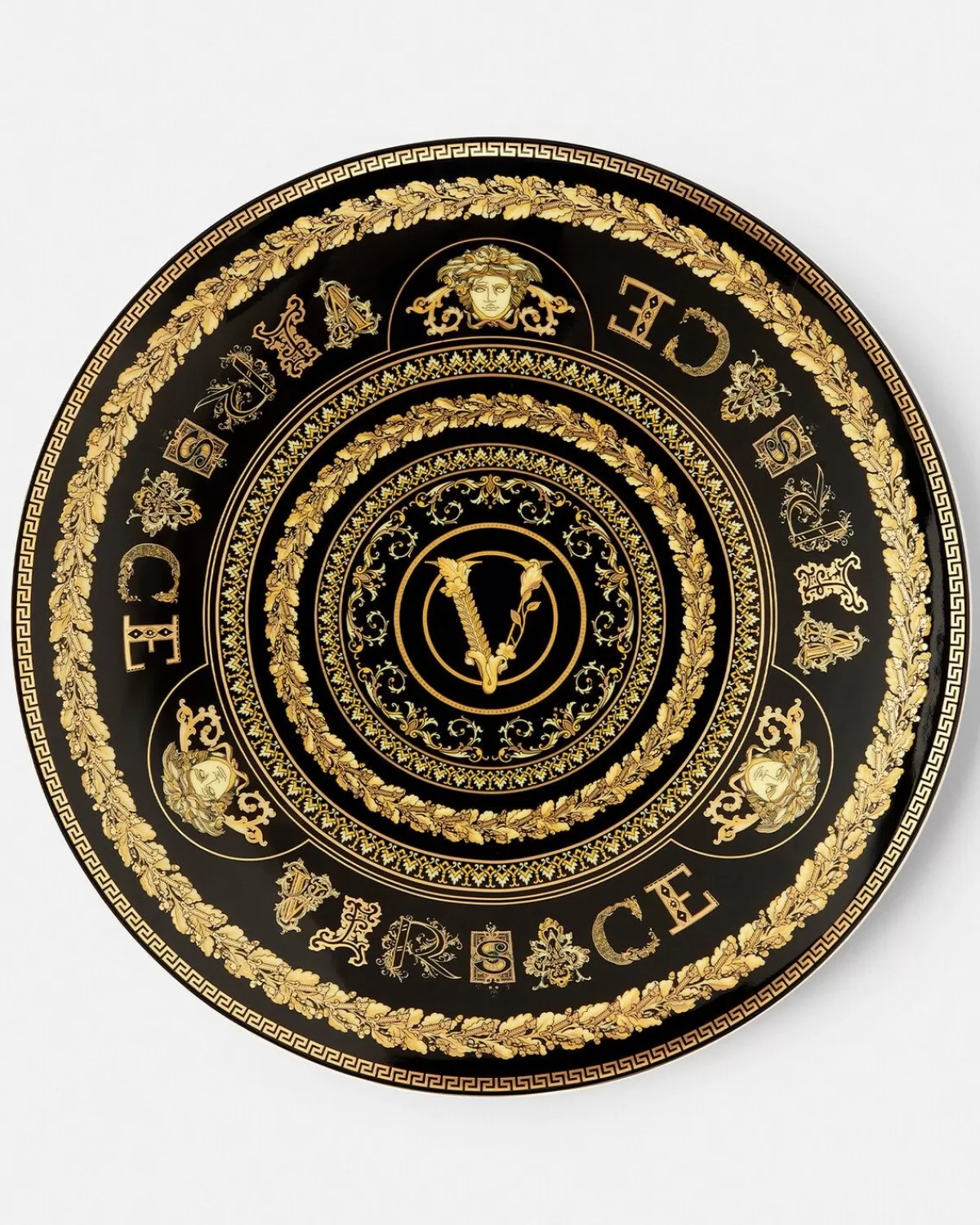 Versace Assiette De Presentation Virtus Gala 33 Cm