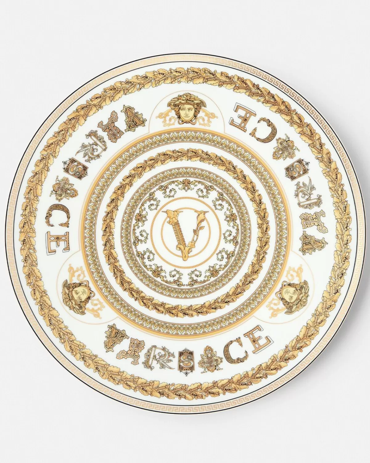 Versace Assiette De Presentation Virtus Gala 33 Cm