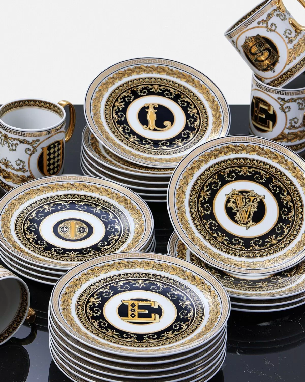 Versace Assiette L Virtus Alphabet 17 Cm