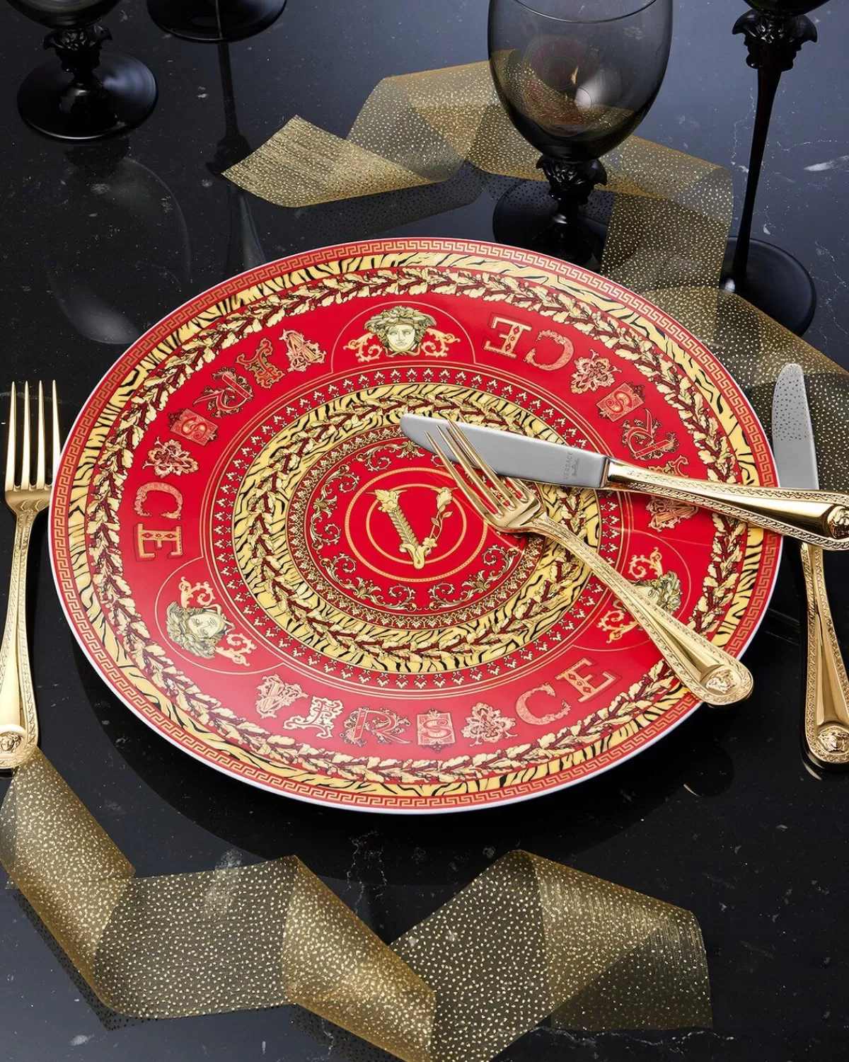 Versace Assiette Virtus Holiday 33 Cm