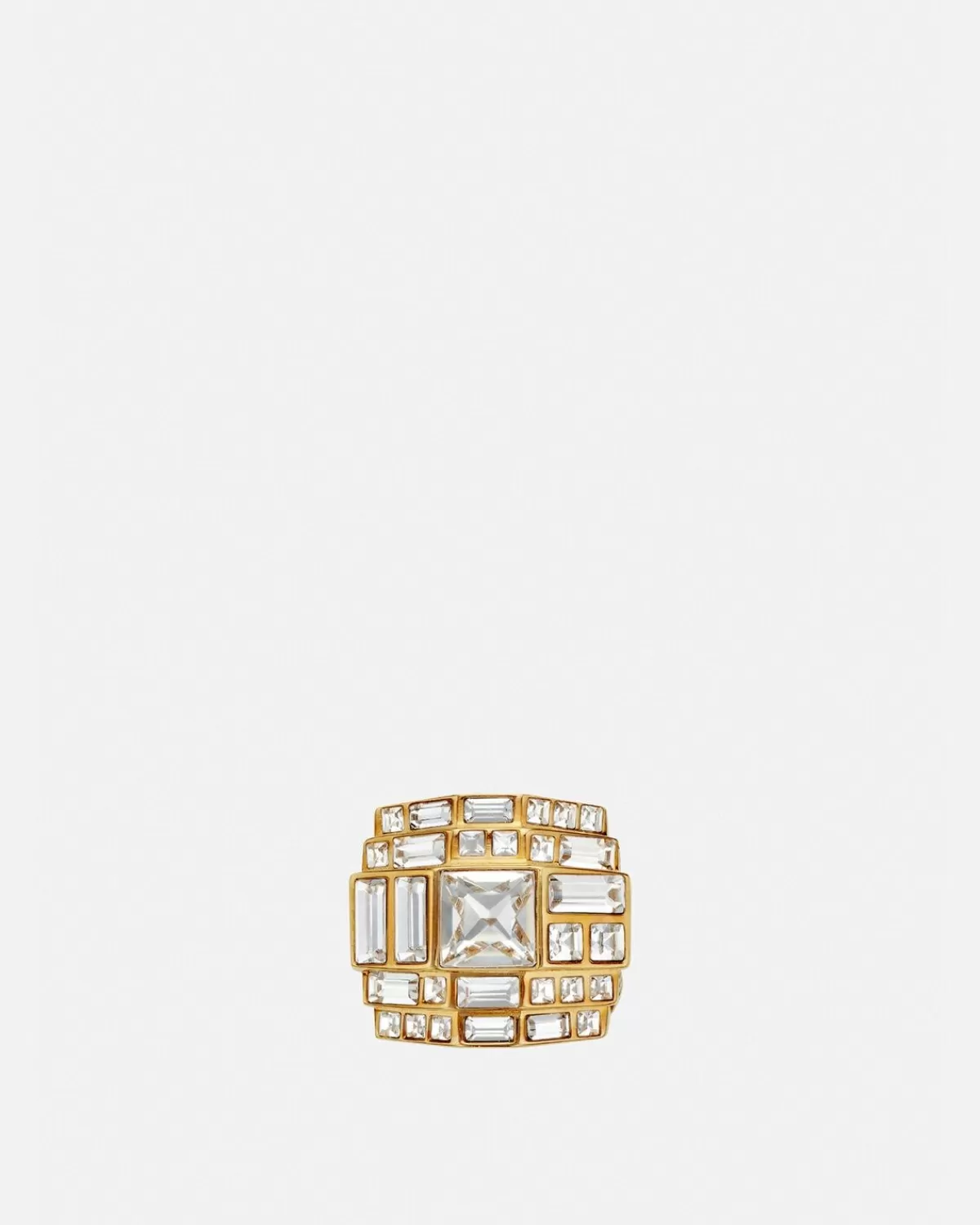 Femme Versace Bague A Cristaux Rose Window