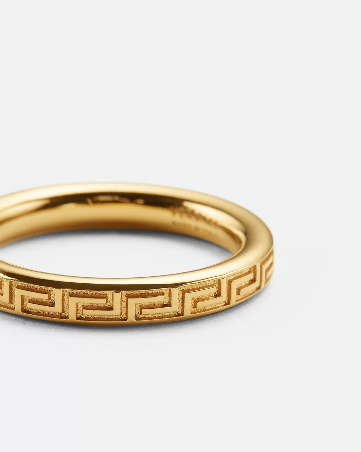 Homme Versace Bague Greek Key Gravee