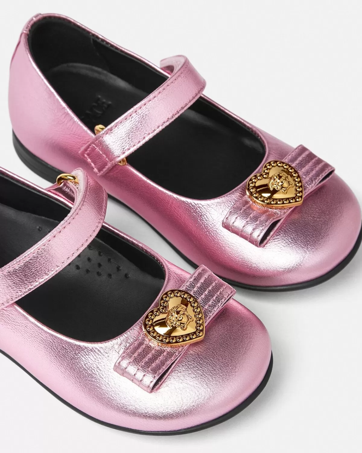 Enfant Versace Ballerines Metallisees Gianni Ribbon Baby