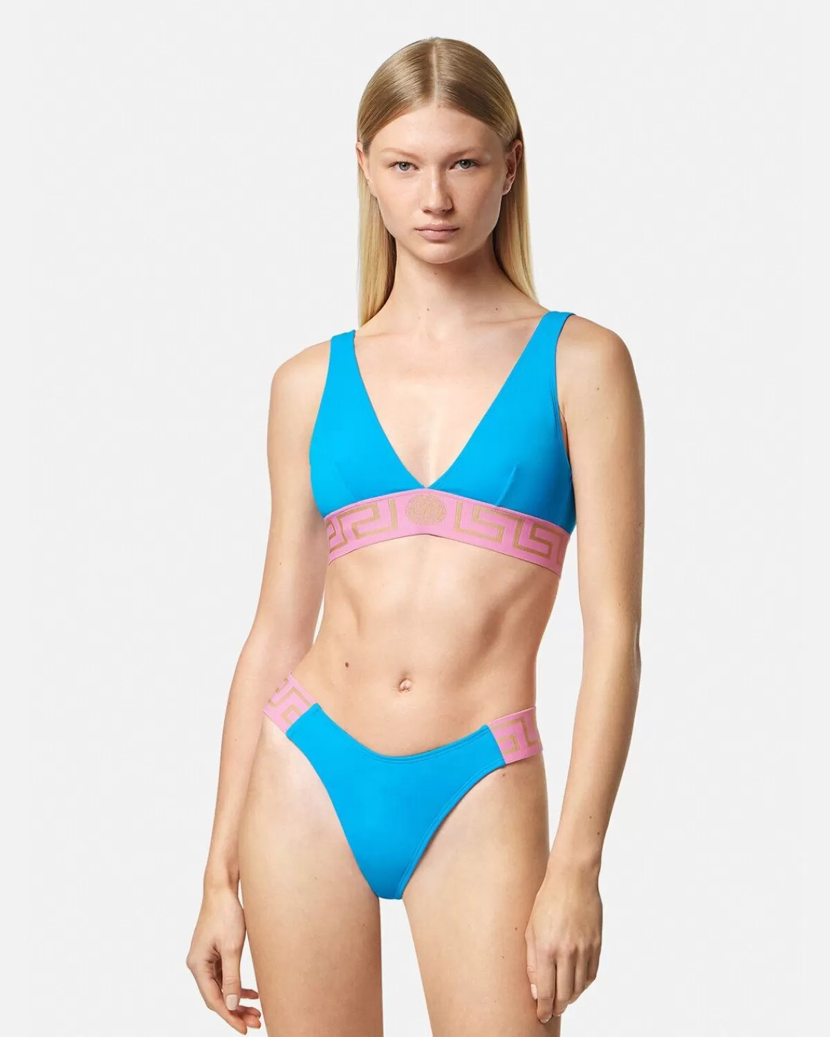 Femme Versace Bas De Bikini A Bordure Greca