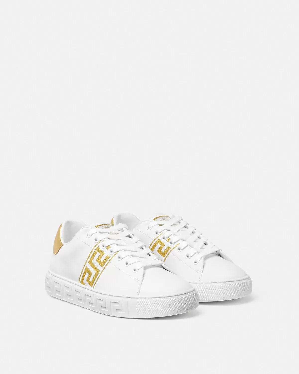 Femme Versace Baskets Greca Brodees