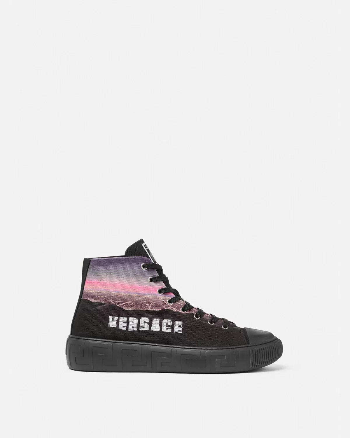 Homme Versace Baskets Montantes Hills Greca