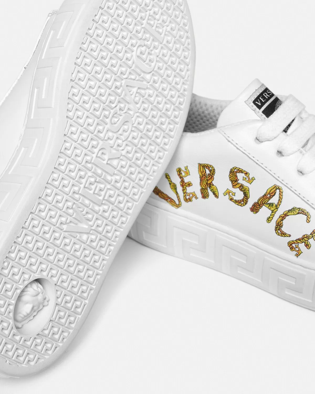 Enfant Versace Baskets Seashell Baroque Greca Kids