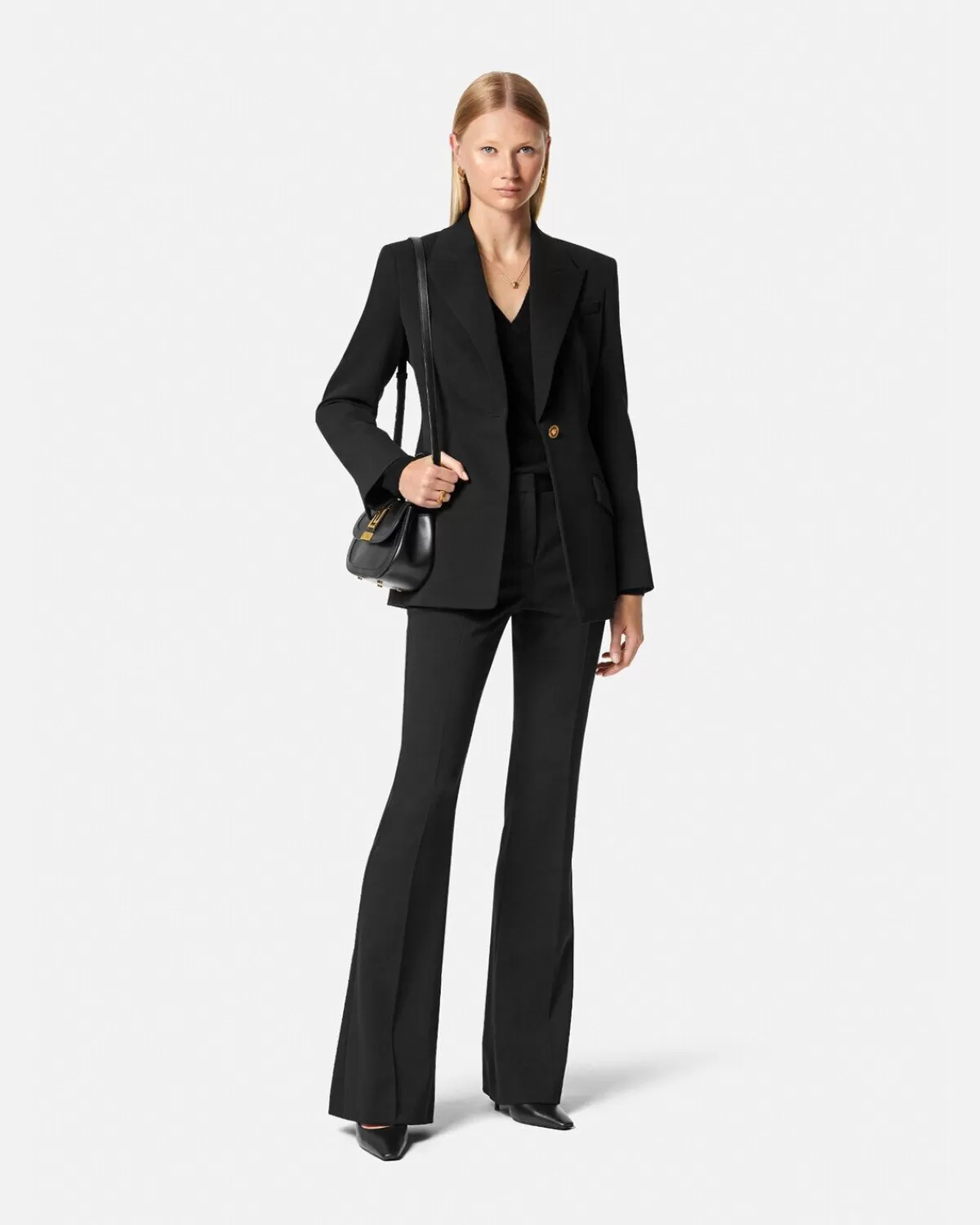 Femme Versace Blazer A Boutonnage Droit