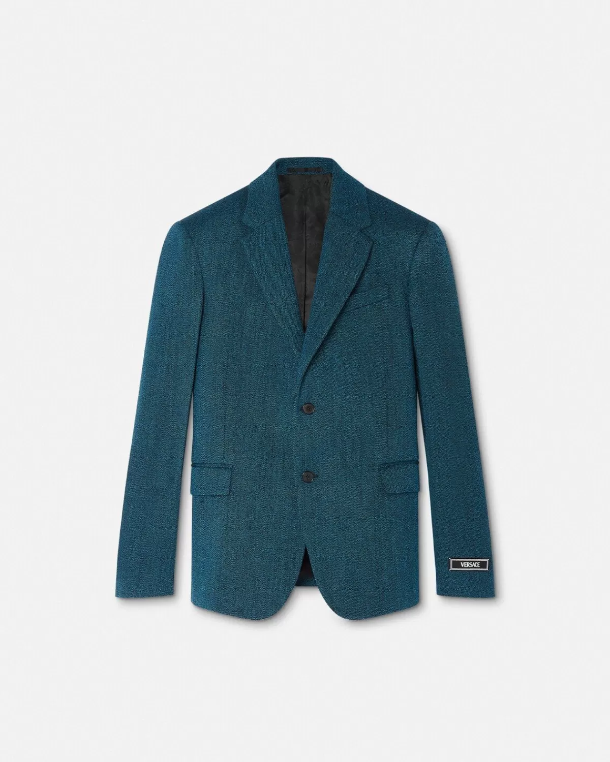 Homme Versace Blazer A Boutonnage Droit En Laine Moulinee