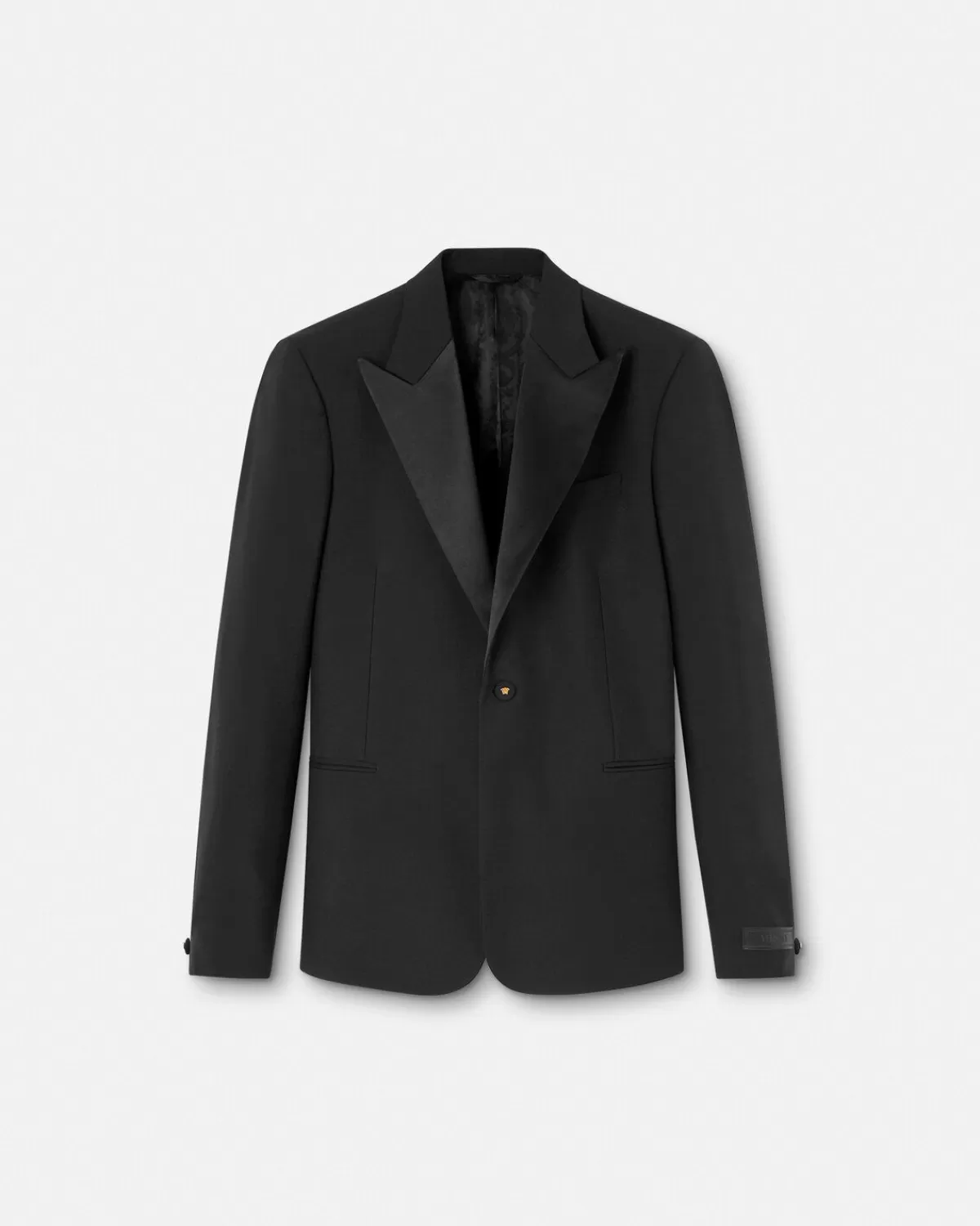 Homme Versace Blazer A Boutonnage Droit En Mohair Melange