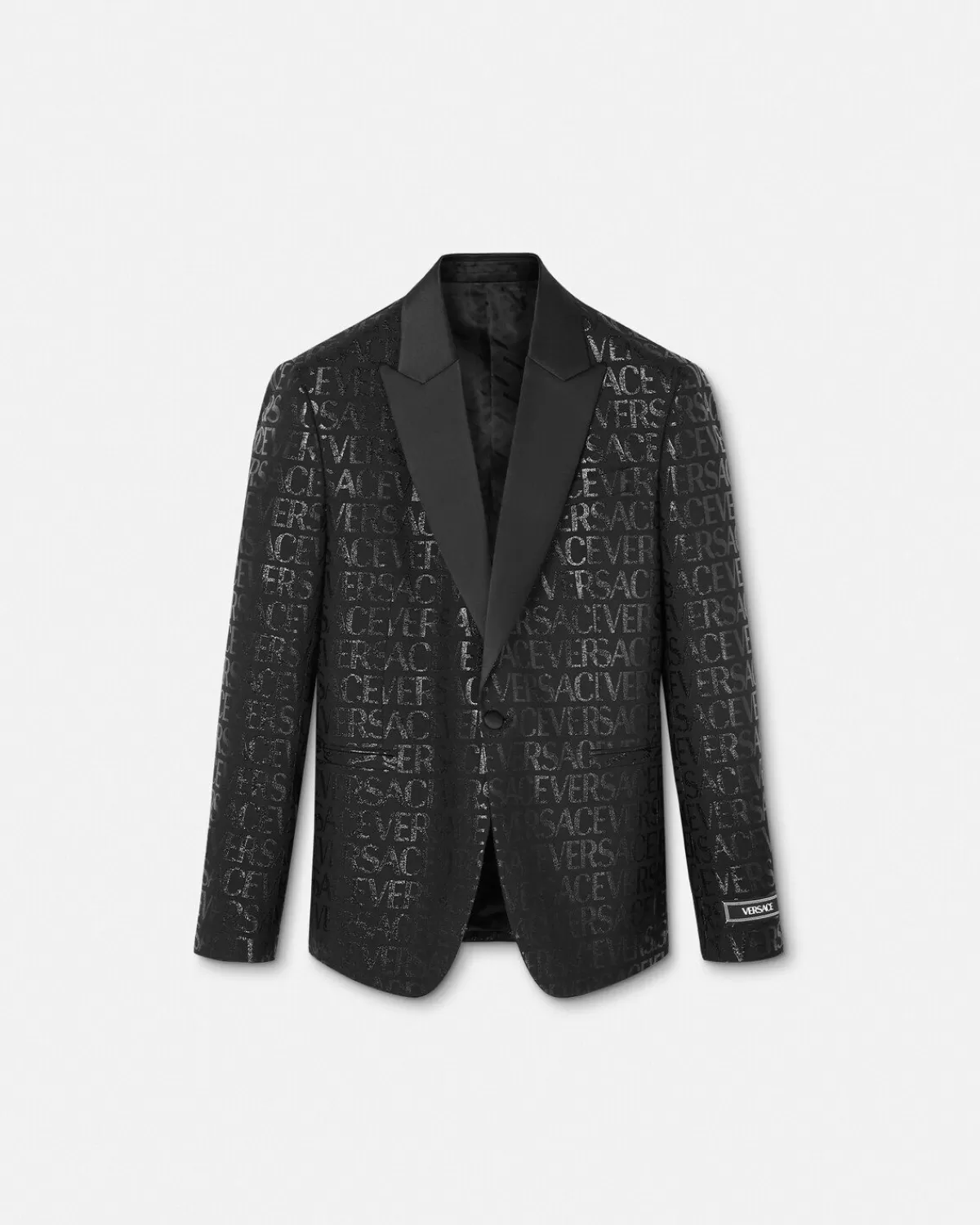 Homme Versace Blazer A Boutonnage Droit Allover