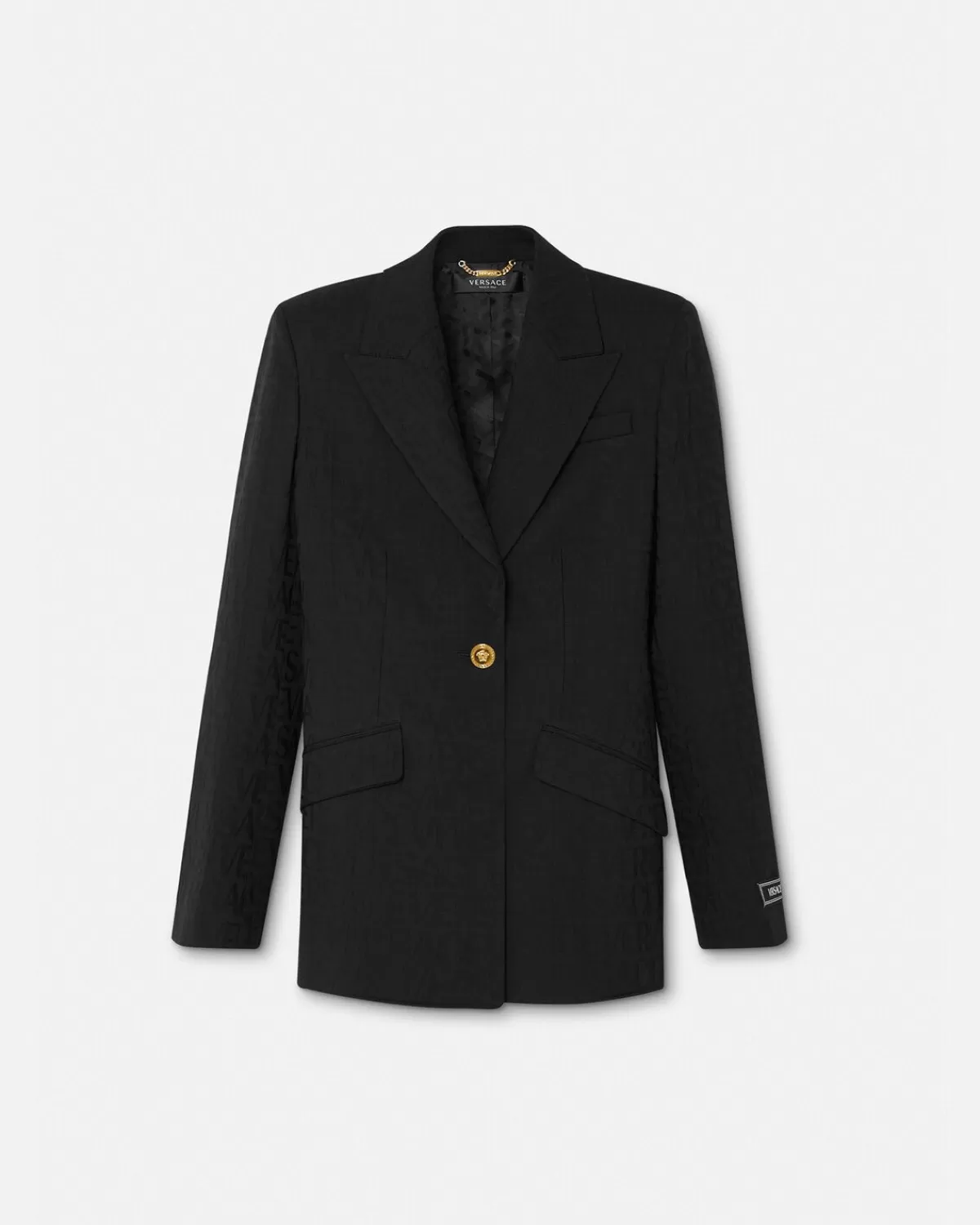 Femme Versace Blazer A Boutonnage Simple Allover