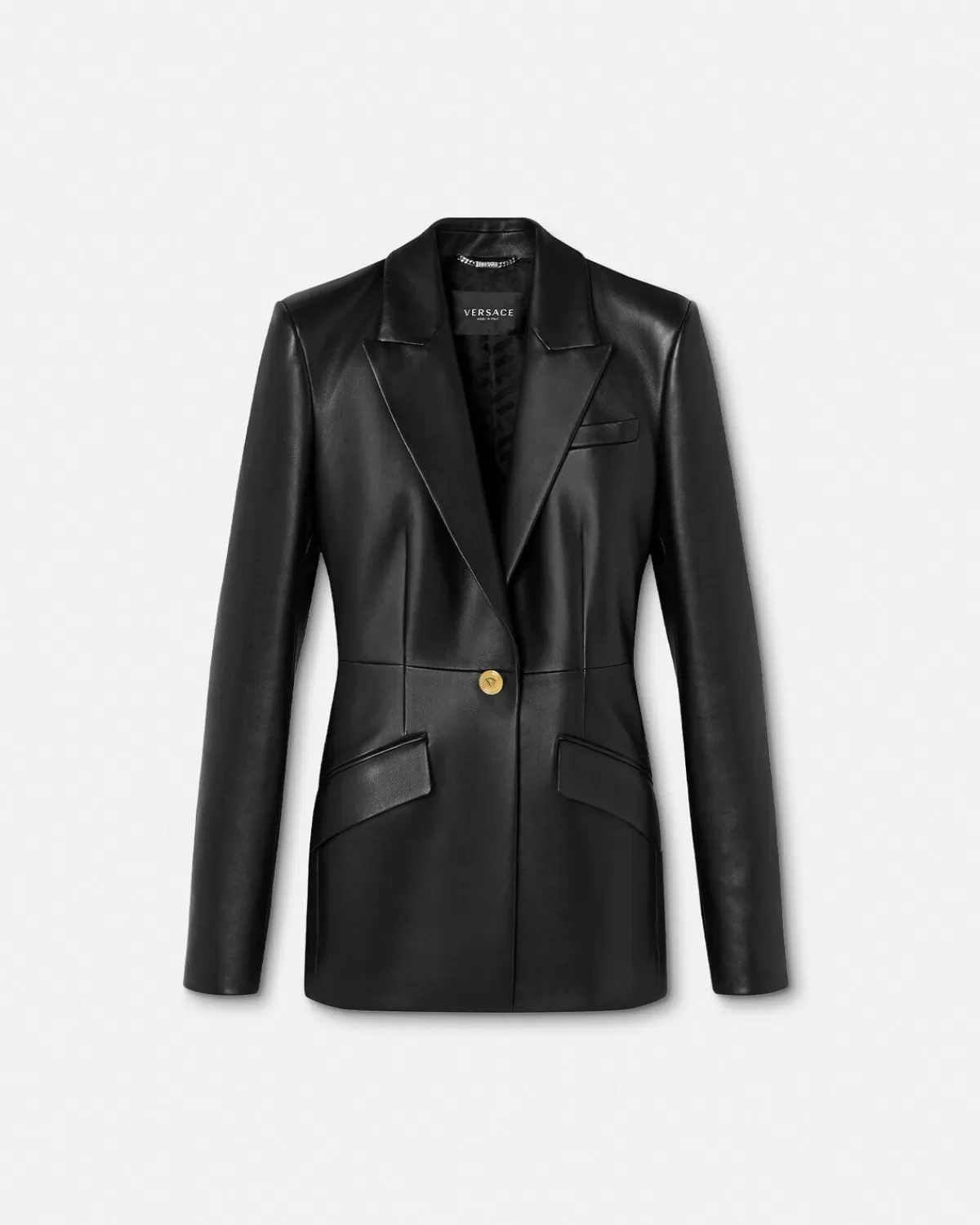 Femme Versace Blazer En Cuir