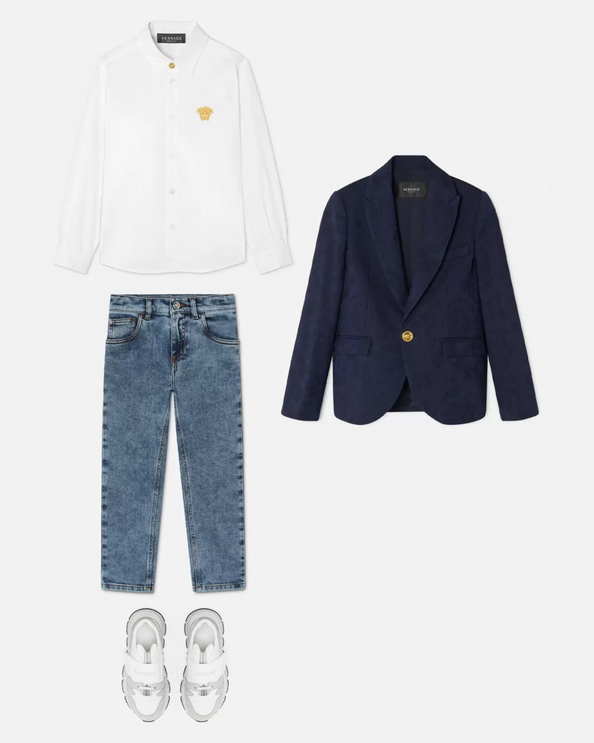 Enfant Versace Blazer En Jacquard Barocco Kids