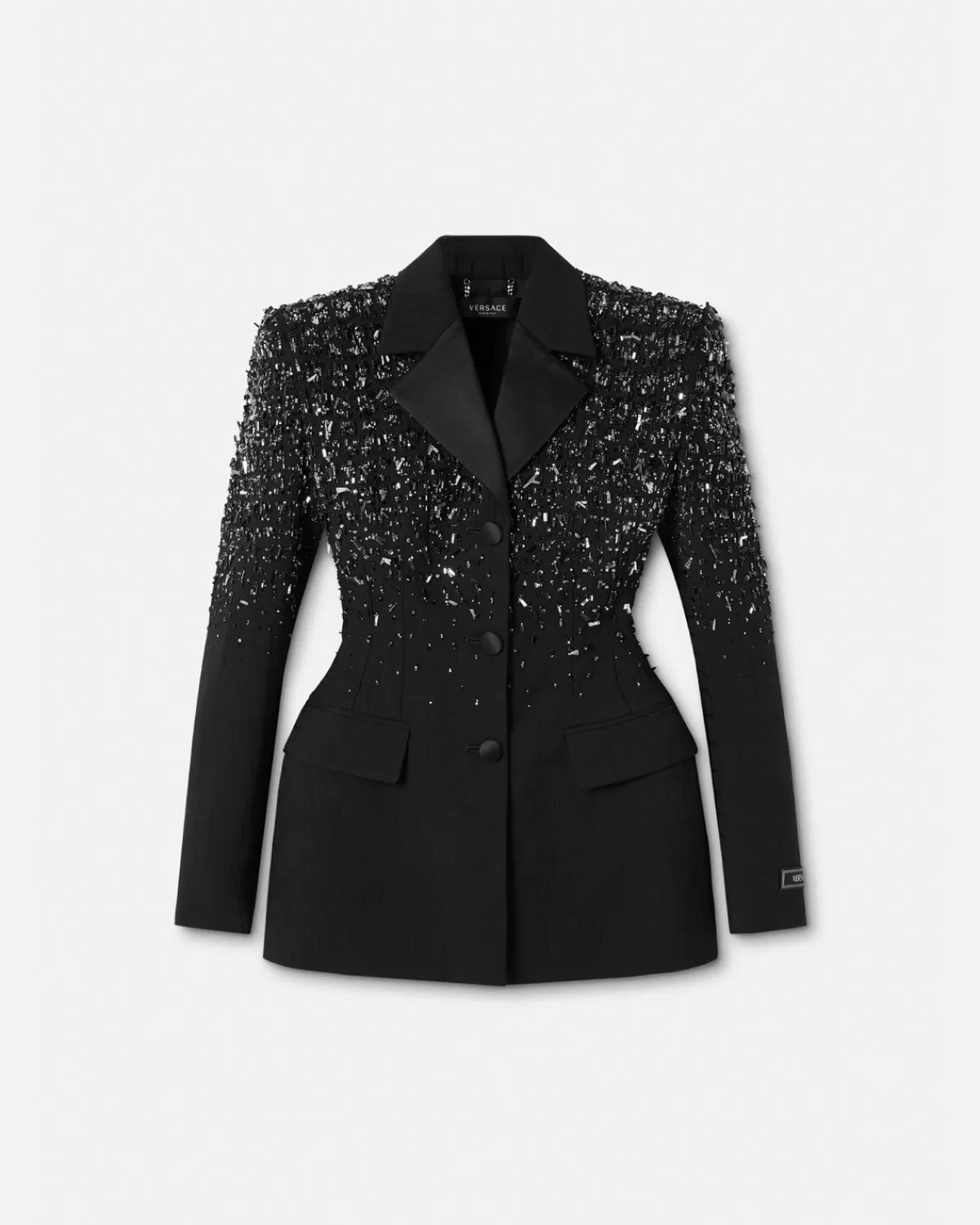 Femme Versace Blazer En Jacquard Crocodile Avec Cristaux