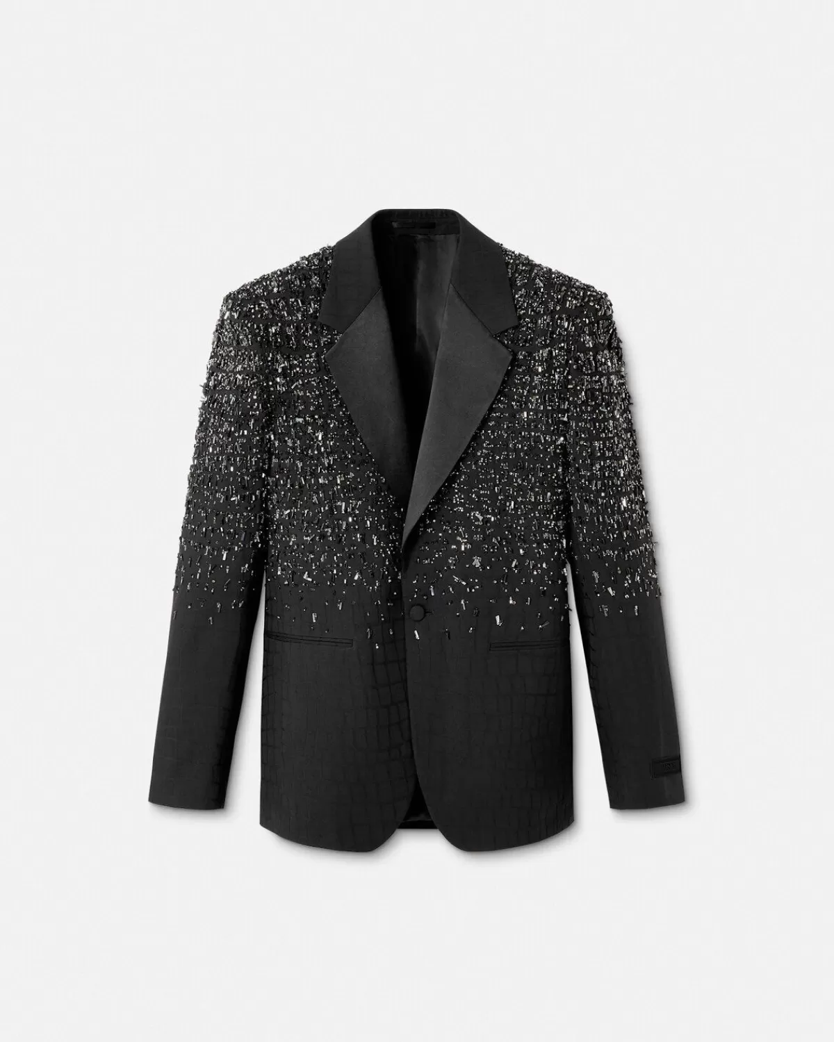 Homme Versace Blazer En Jacquard Effet Croco Avec Cristaux