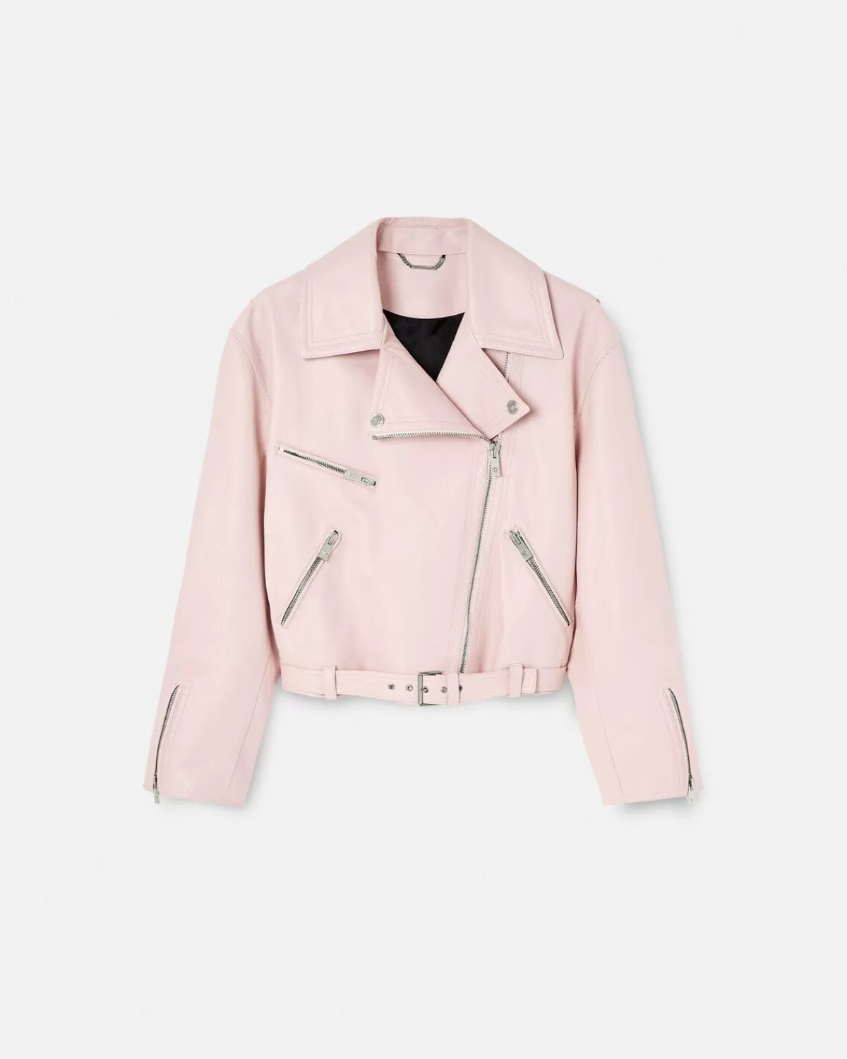 Femme Versace Blouson De Motard En Cuir