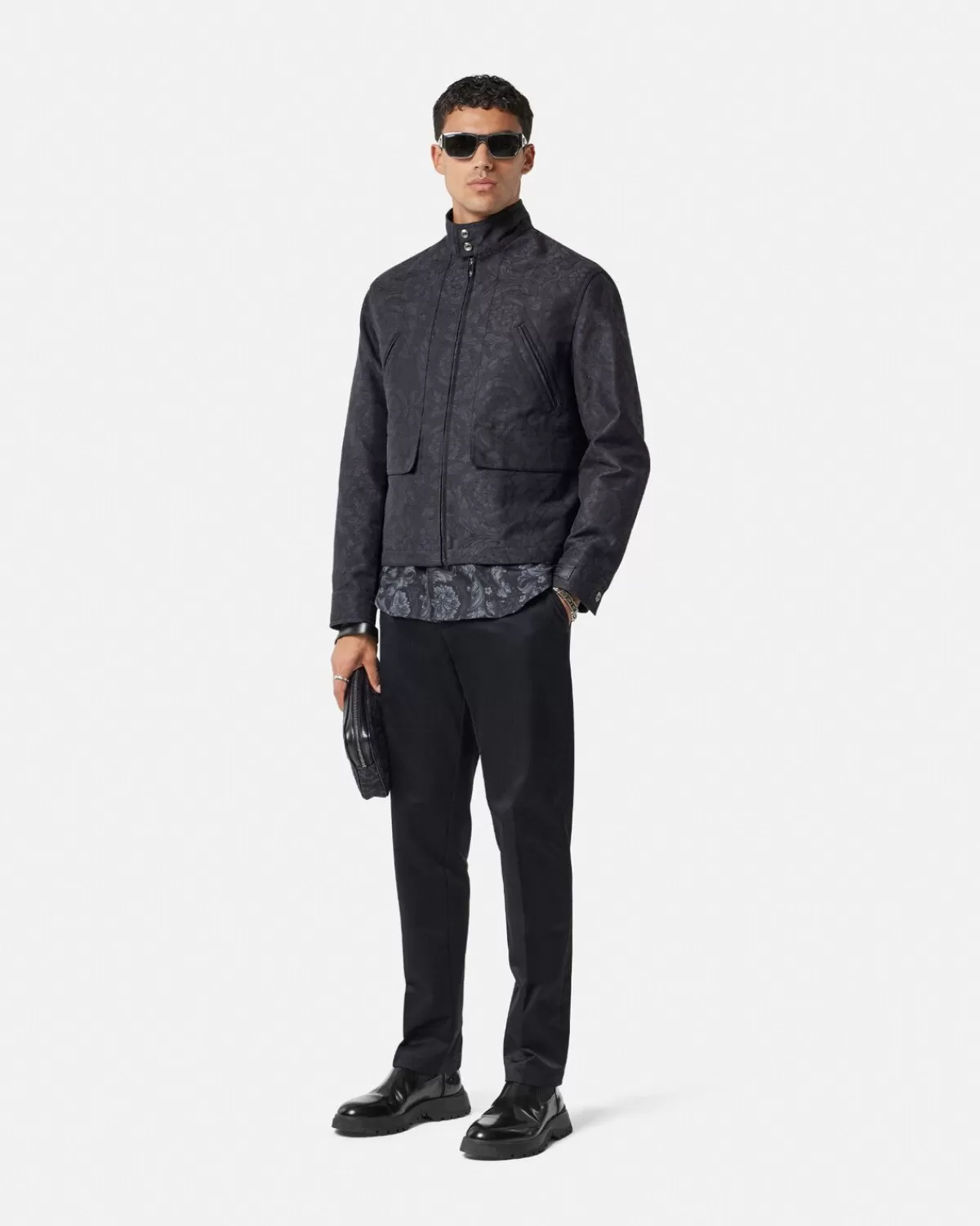 Homme Versace Blouson En Jacquard Barocco