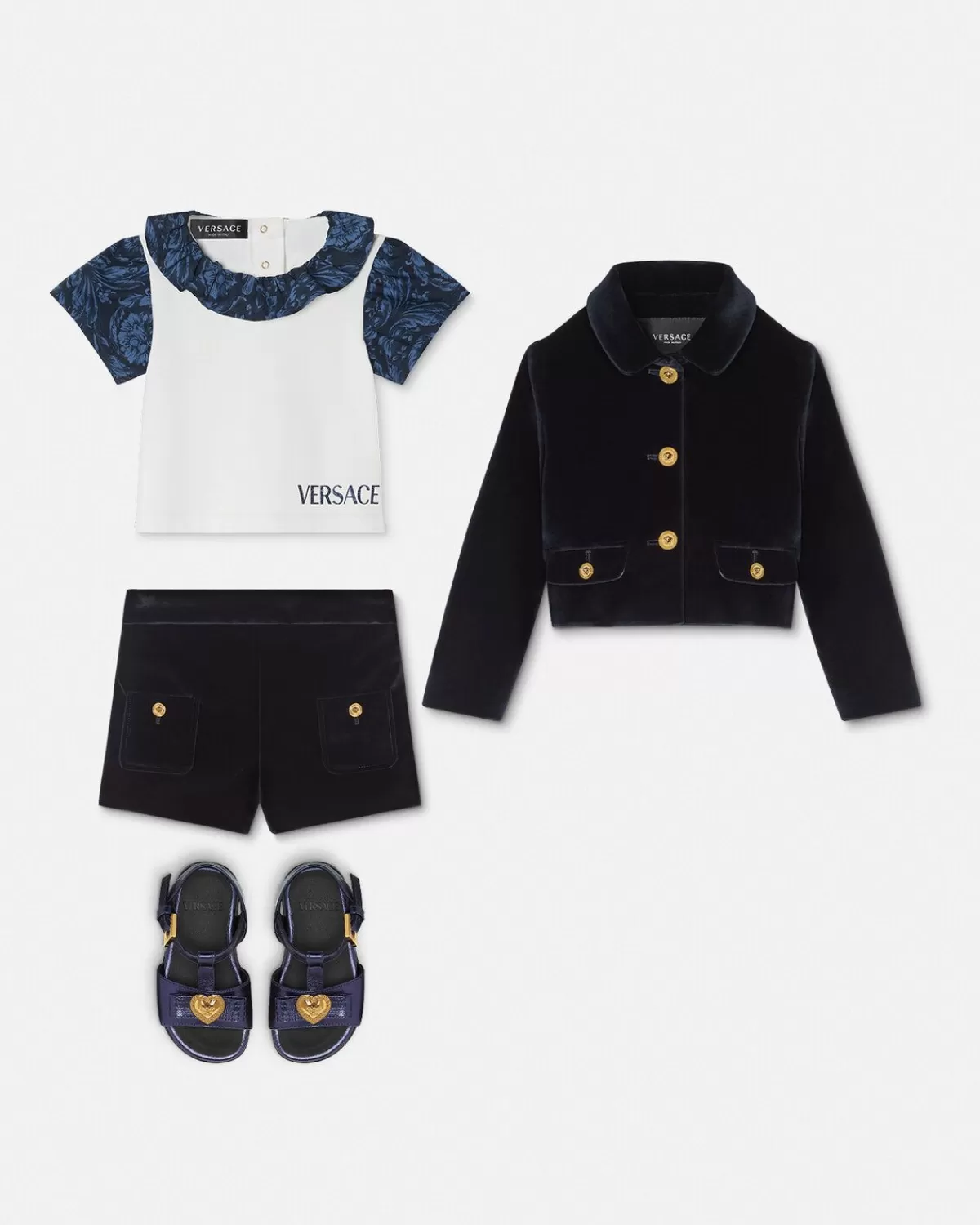 Enfant Versace Blouson En Velours Baby