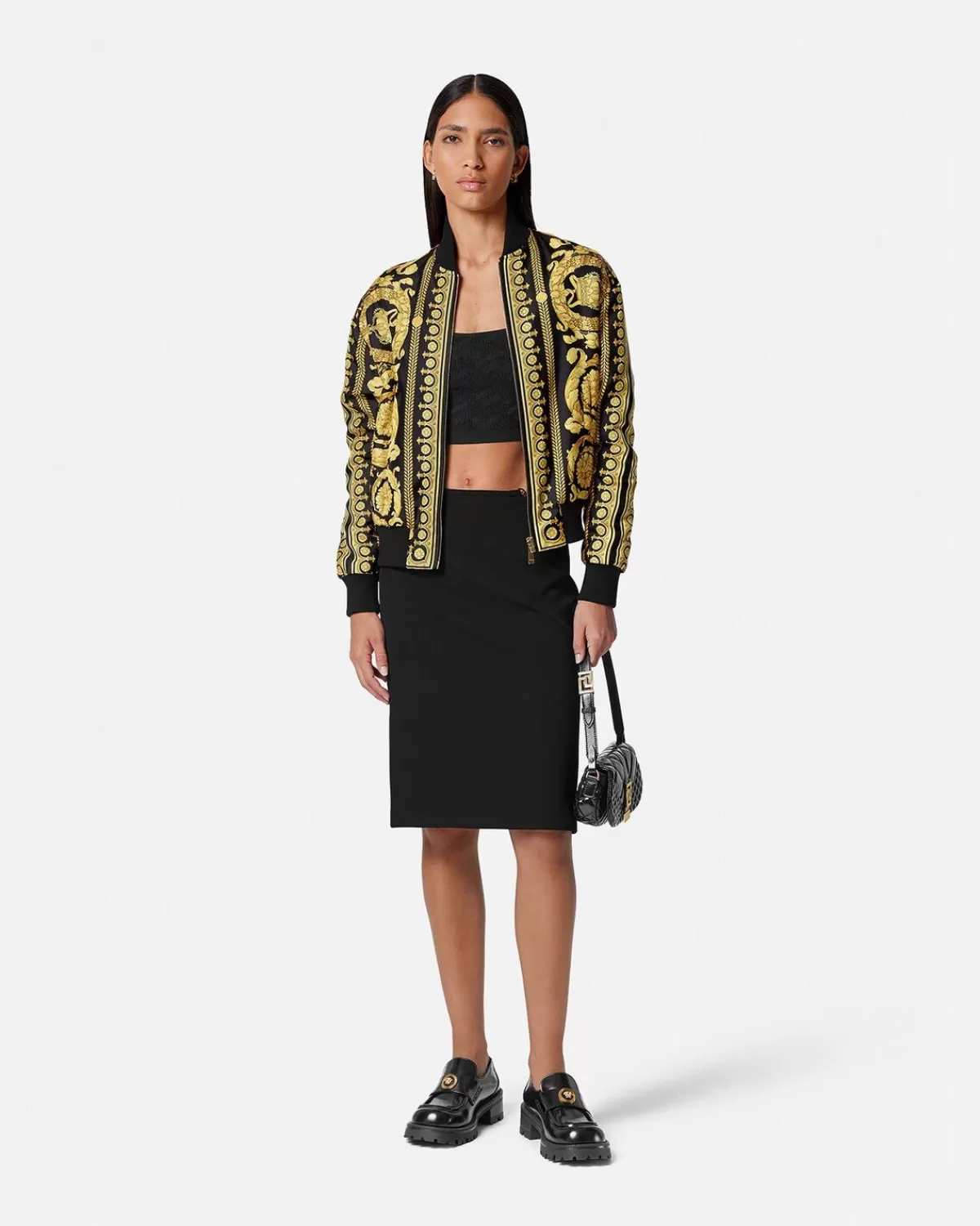 Femme Versace Bomber Barocco Reversible