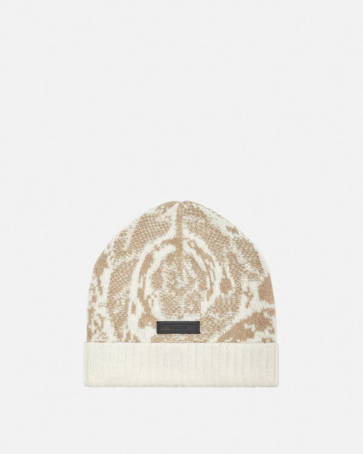 Homme Versace Bonnet En Maille Jacquard Barocco