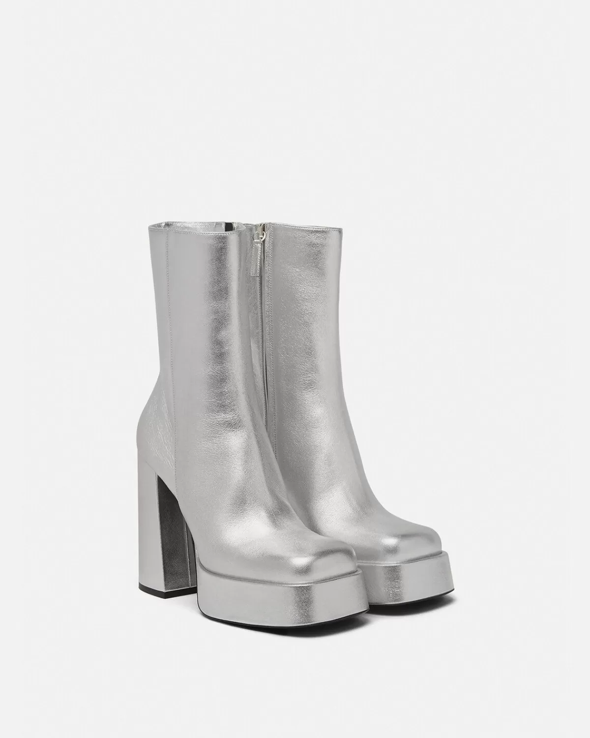 Femme Versace Bottes A Plateforme Aevitas Metallisees