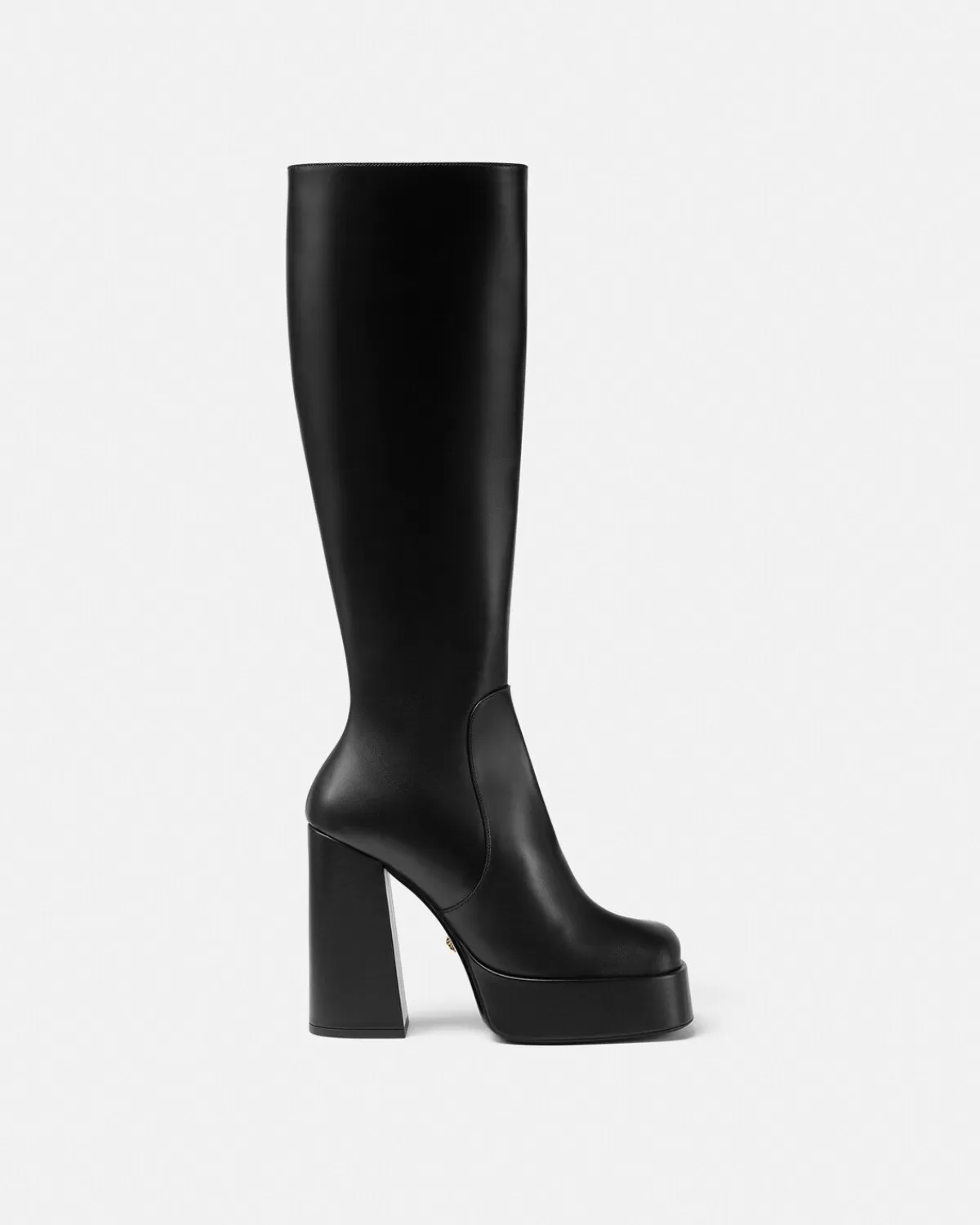 Femme Versace Bottes A Plateforme En Cuir Aevitas