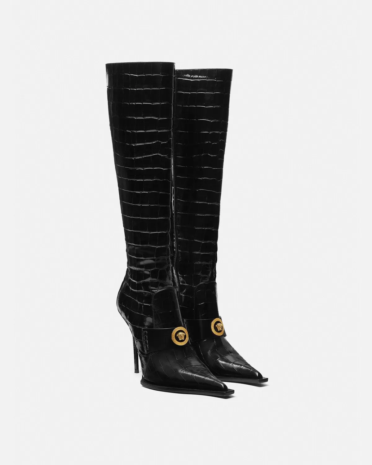 Femme Versace Bottes Alia Aspect Croco