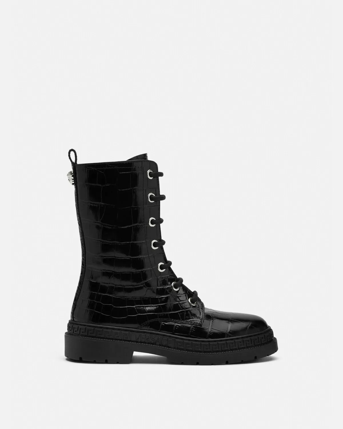 Enfant Versace Bottes En Cuir La Medusa Kids