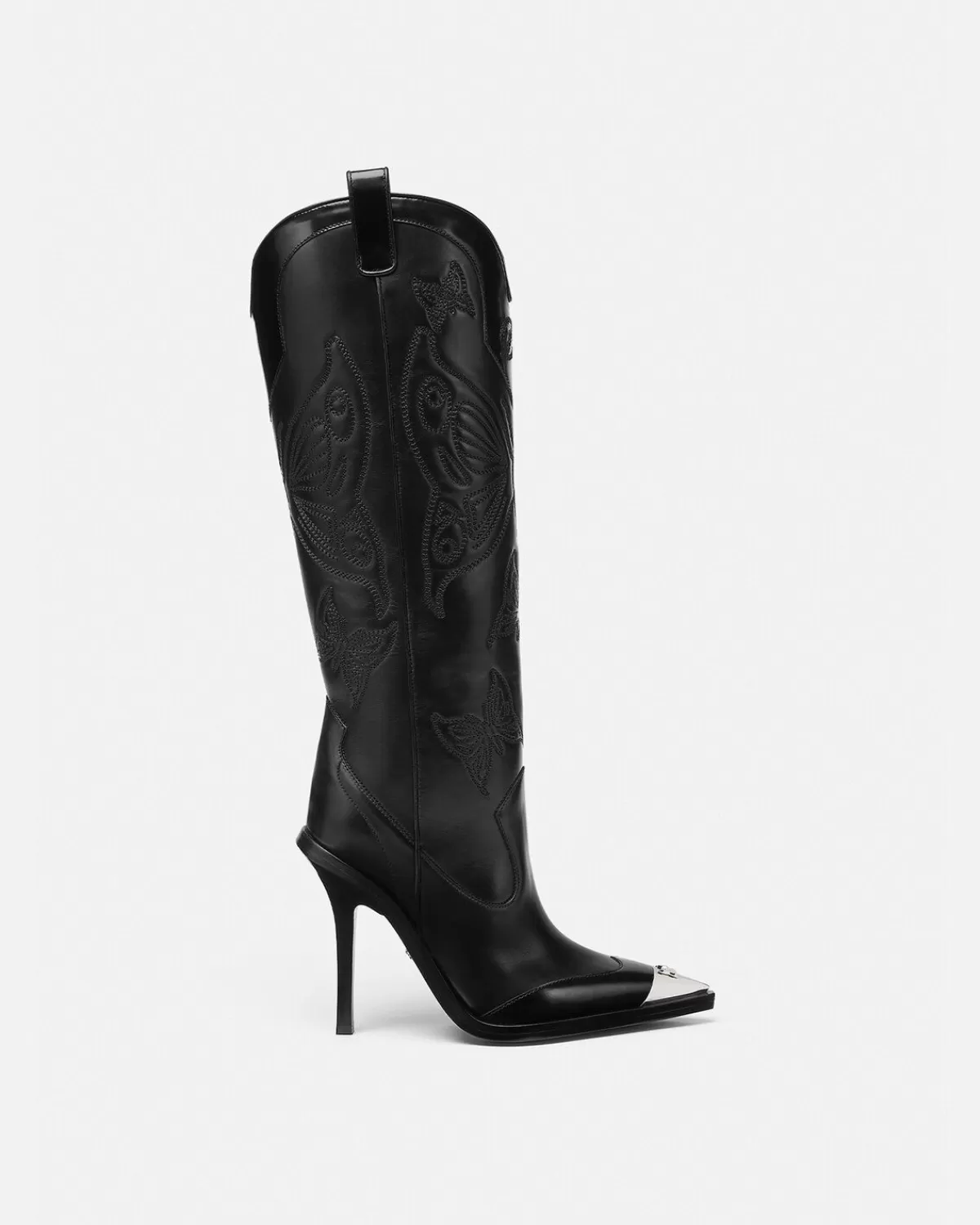 Femme Versace Bottes Hauteur Genoux A Papillons