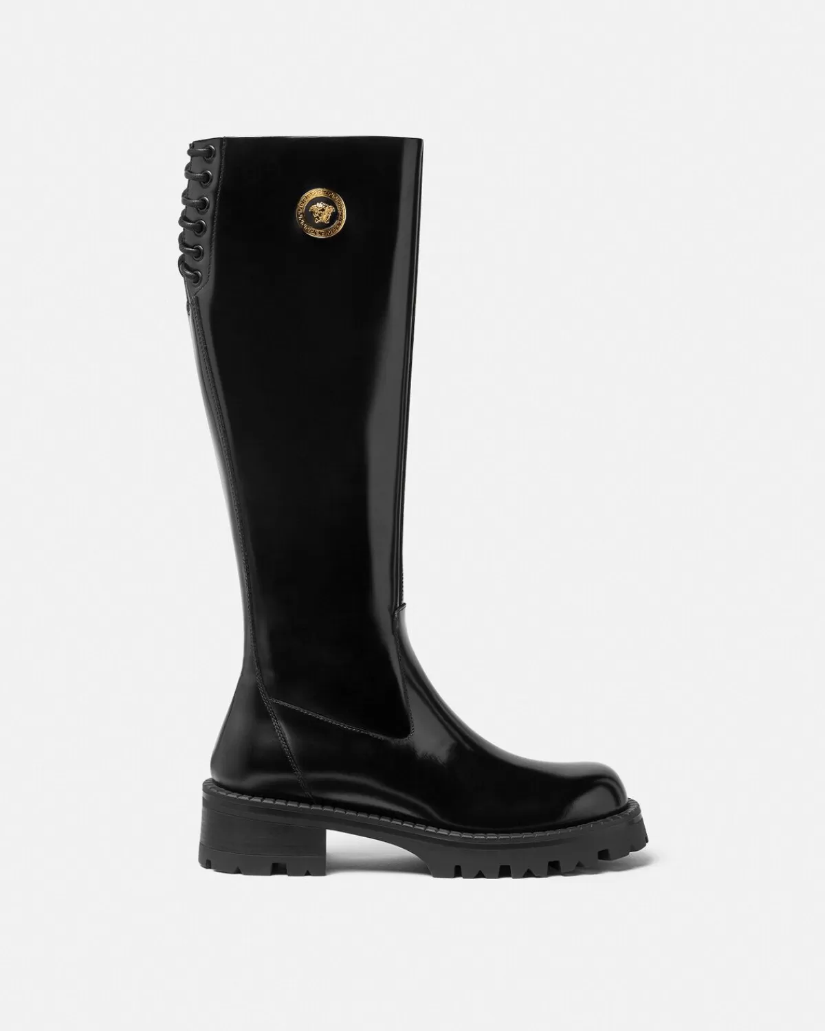 Femme Versace Bottes Hauteur Genoux Alia