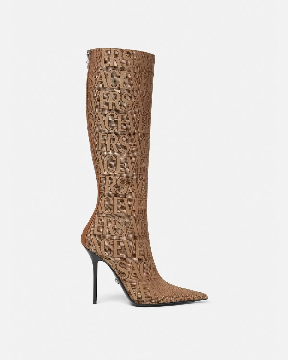 Femme Versace Bottes Hauteur Genoux Allover