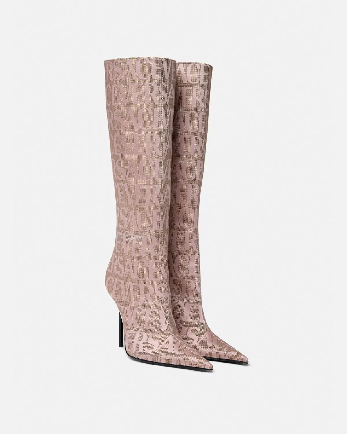 Femme Versace Bottes Hauteur Genoux Allover