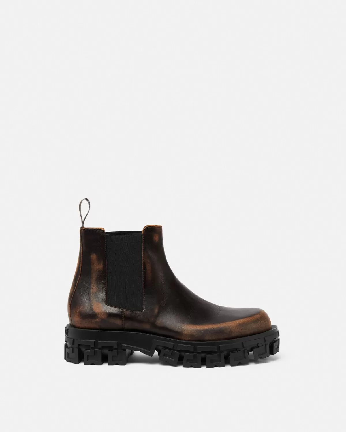 Homme Versace Bottines Chelsea Greca Portico