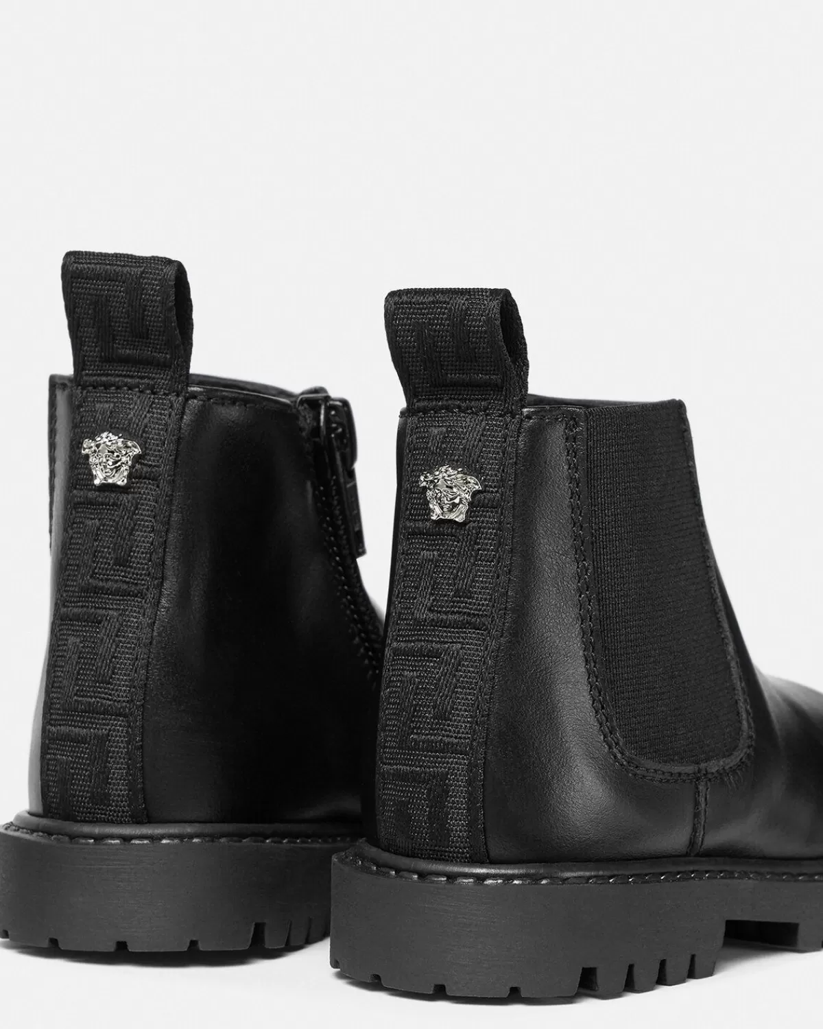 Enfant Versace Bottines Medusa Baby En Cuir