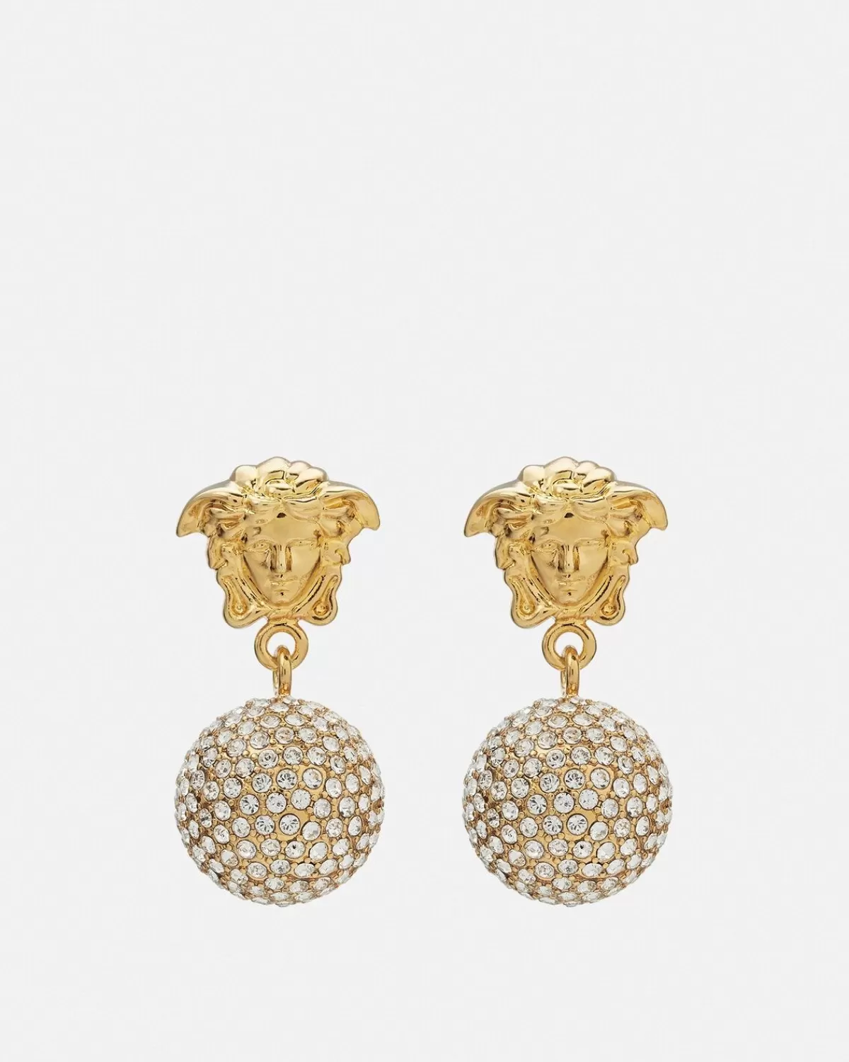 Femme Versace Boucles D' Eilles Medusa Sphere A Cristaux