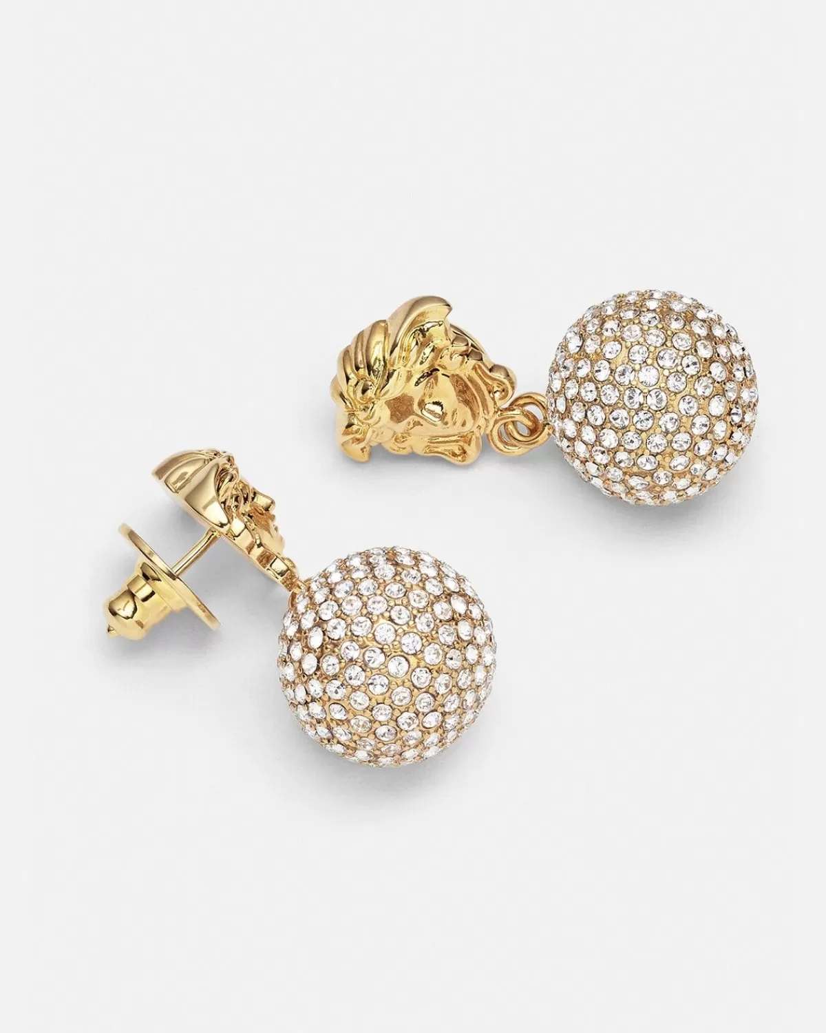 Femme Versace Boucles D' Eilles Medusa Sphere A Cristaux