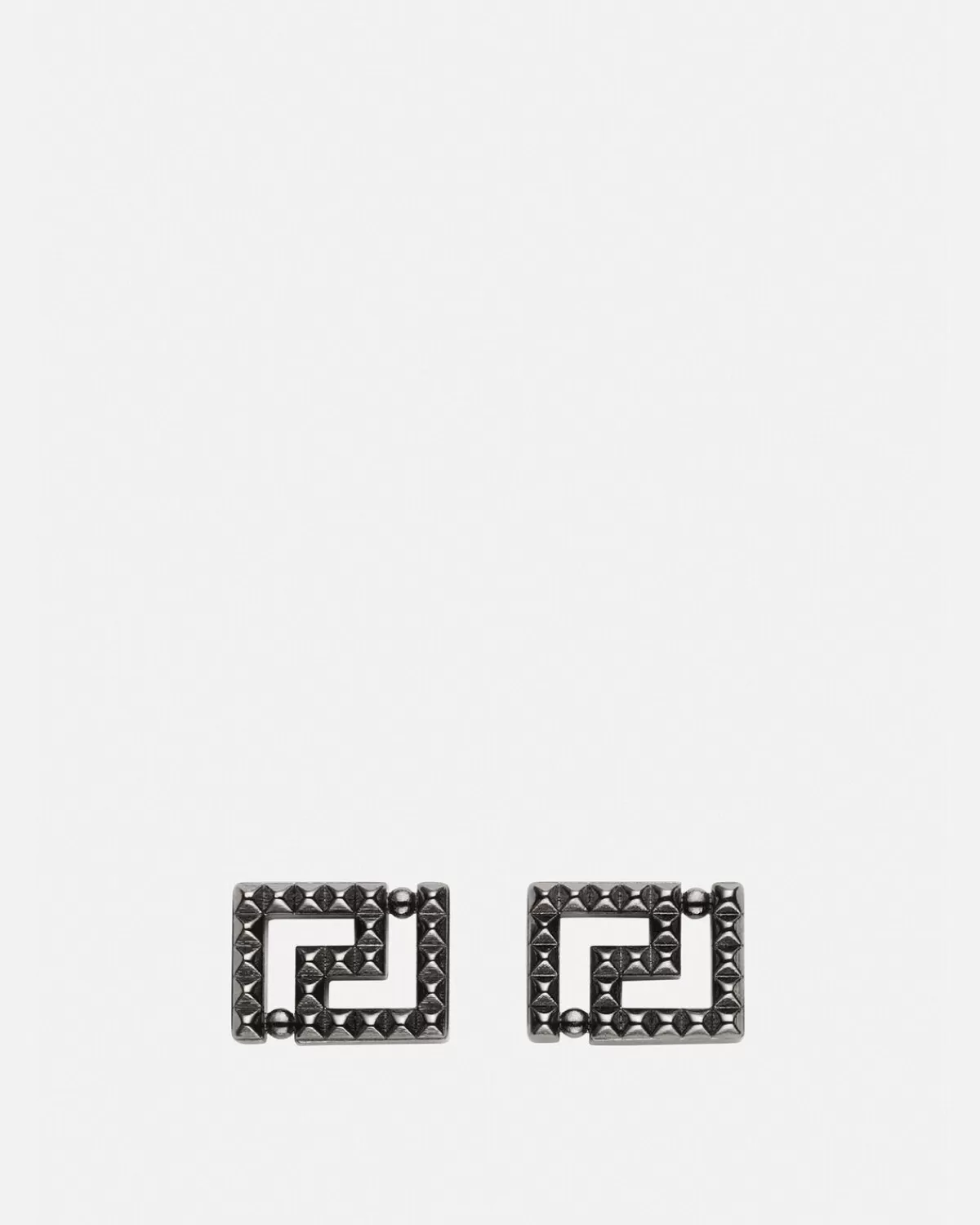 Homme Versace Boucles D'Oreilles Greca Cloutees