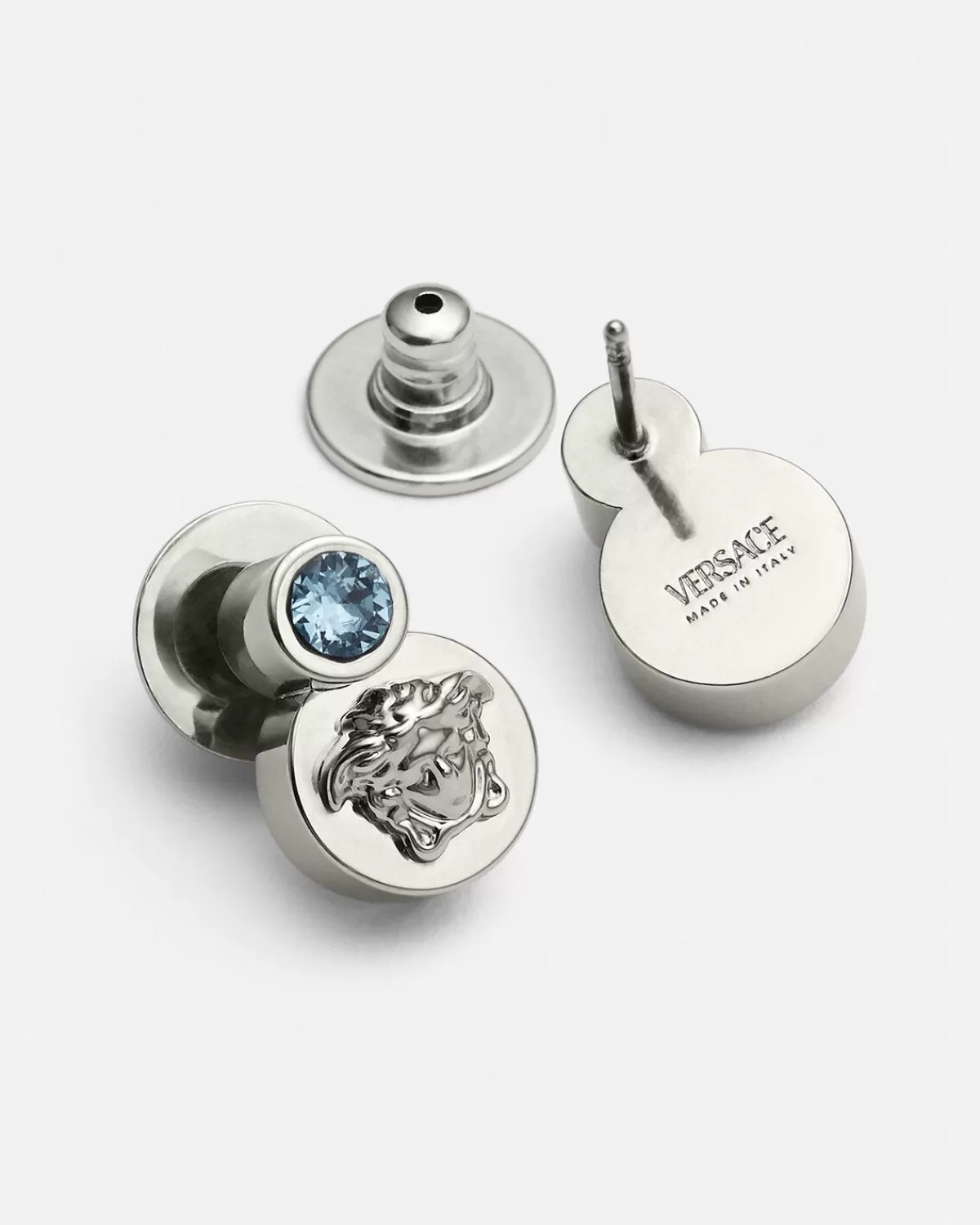 Homme Versace Boucles D'Oreilles Medusa Avec Cristaux