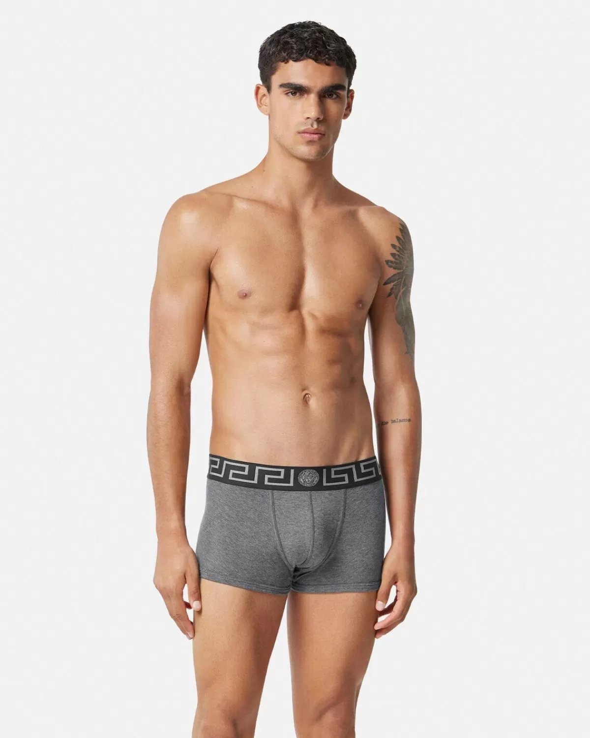 Homme Versace Boxer Adherent A Bordure Greca