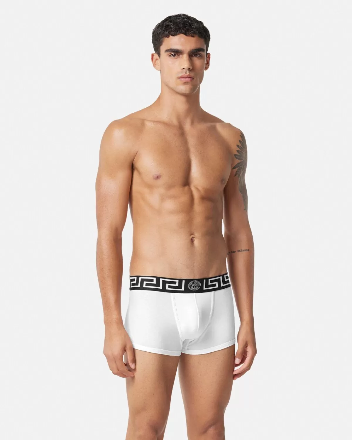 Homme Versace Boxer Adherent A Bordure Greca