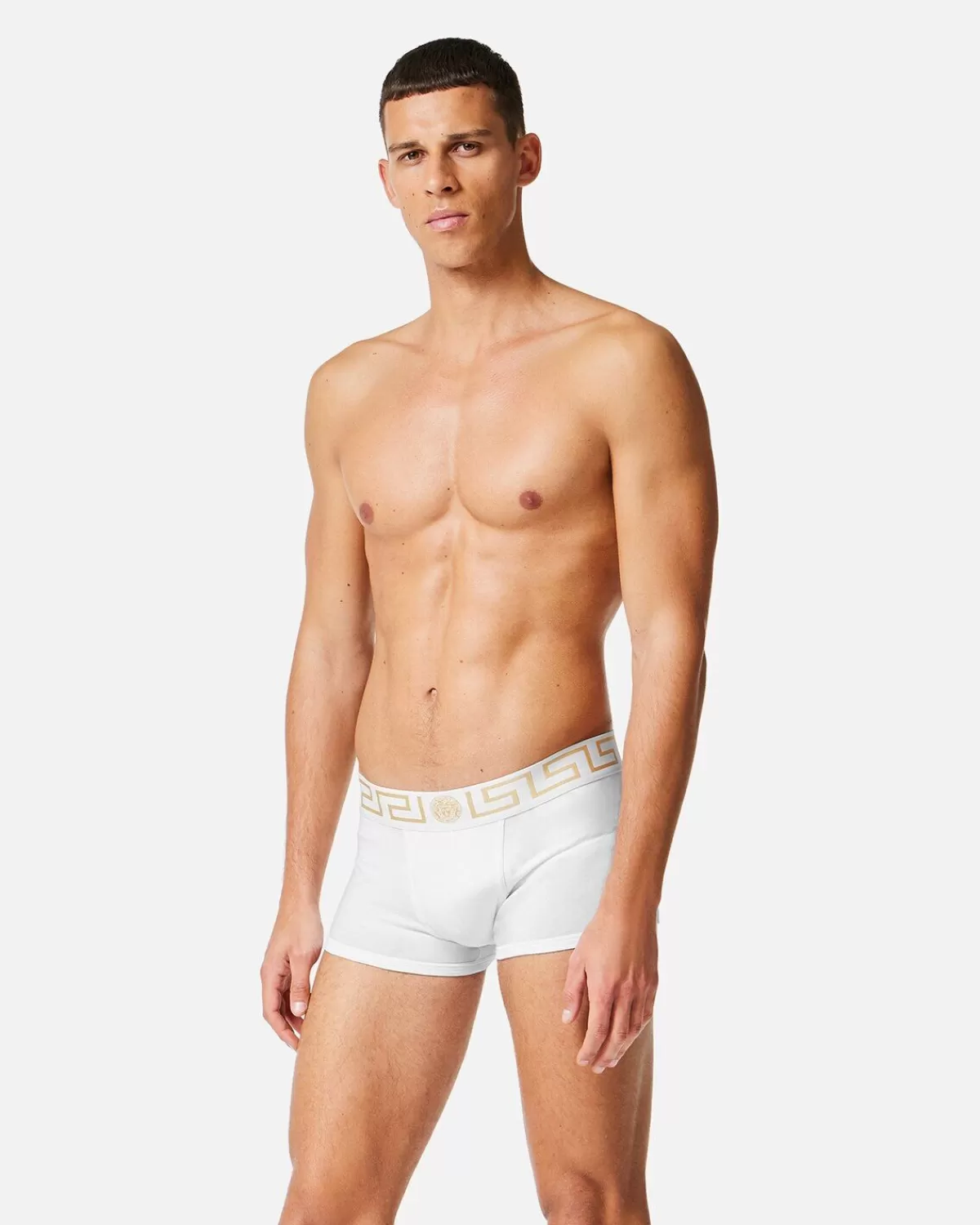 Homme Versace Boxer Adherent A Bordure Greca