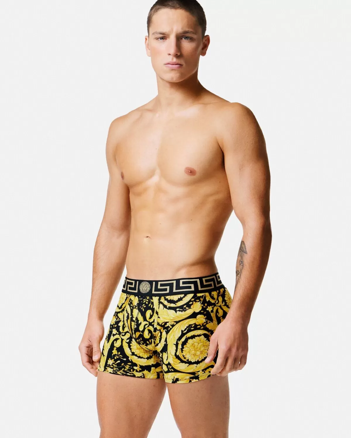 Homme Versace Boxer Adherent Long Barocco