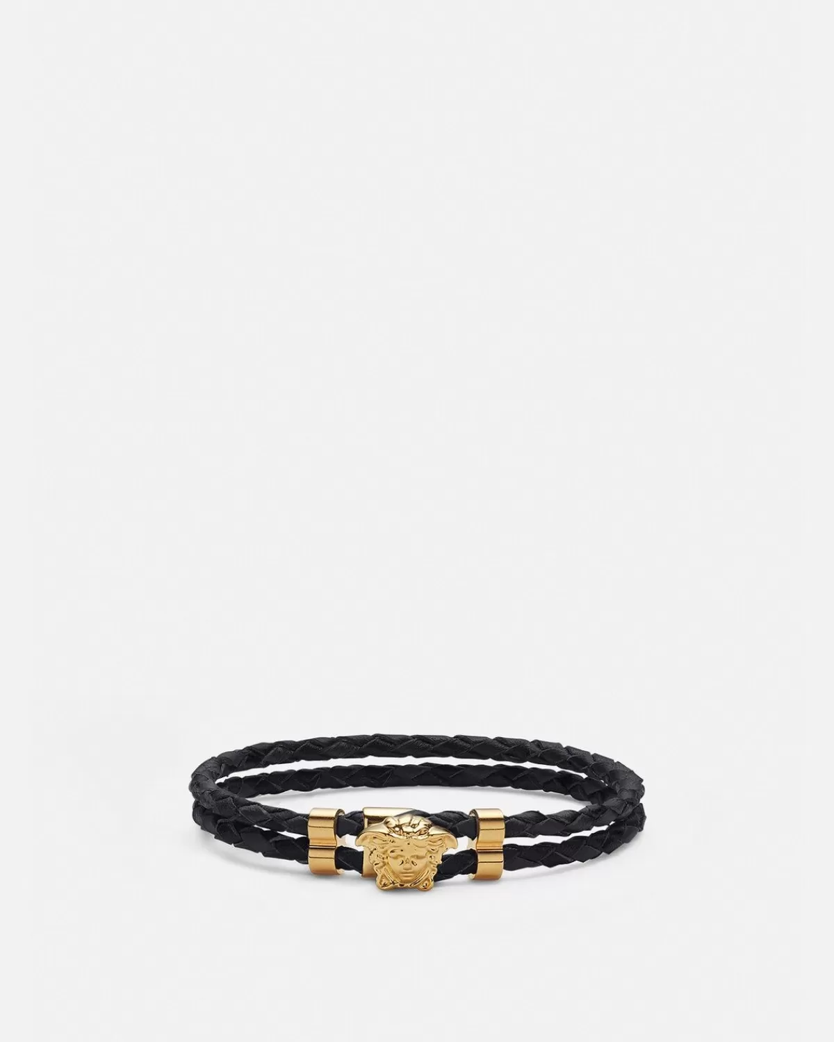 Homme Versace Bracelet En Cuir La Medusa