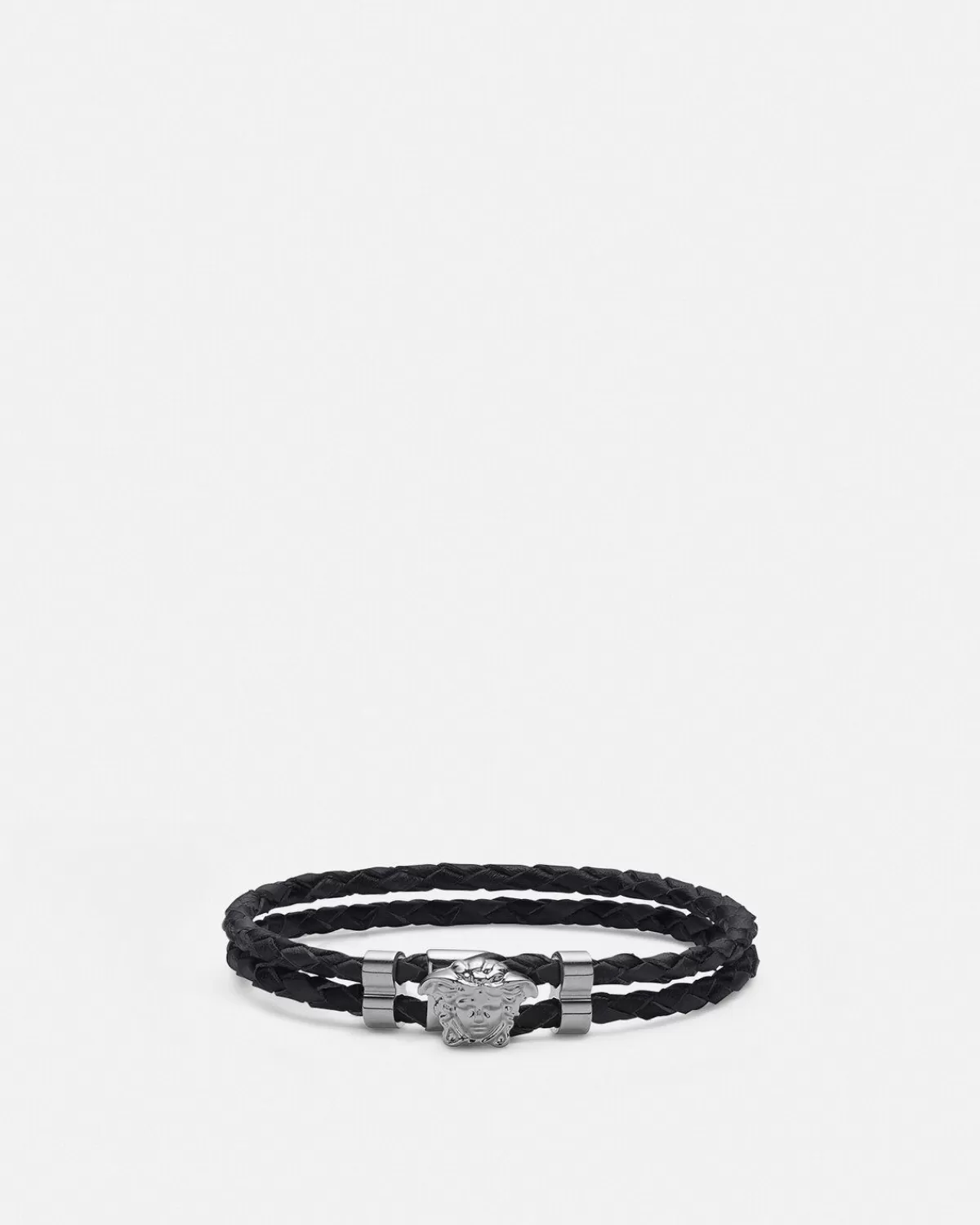 Homme Versace Bracelet En Cuir La Medusa