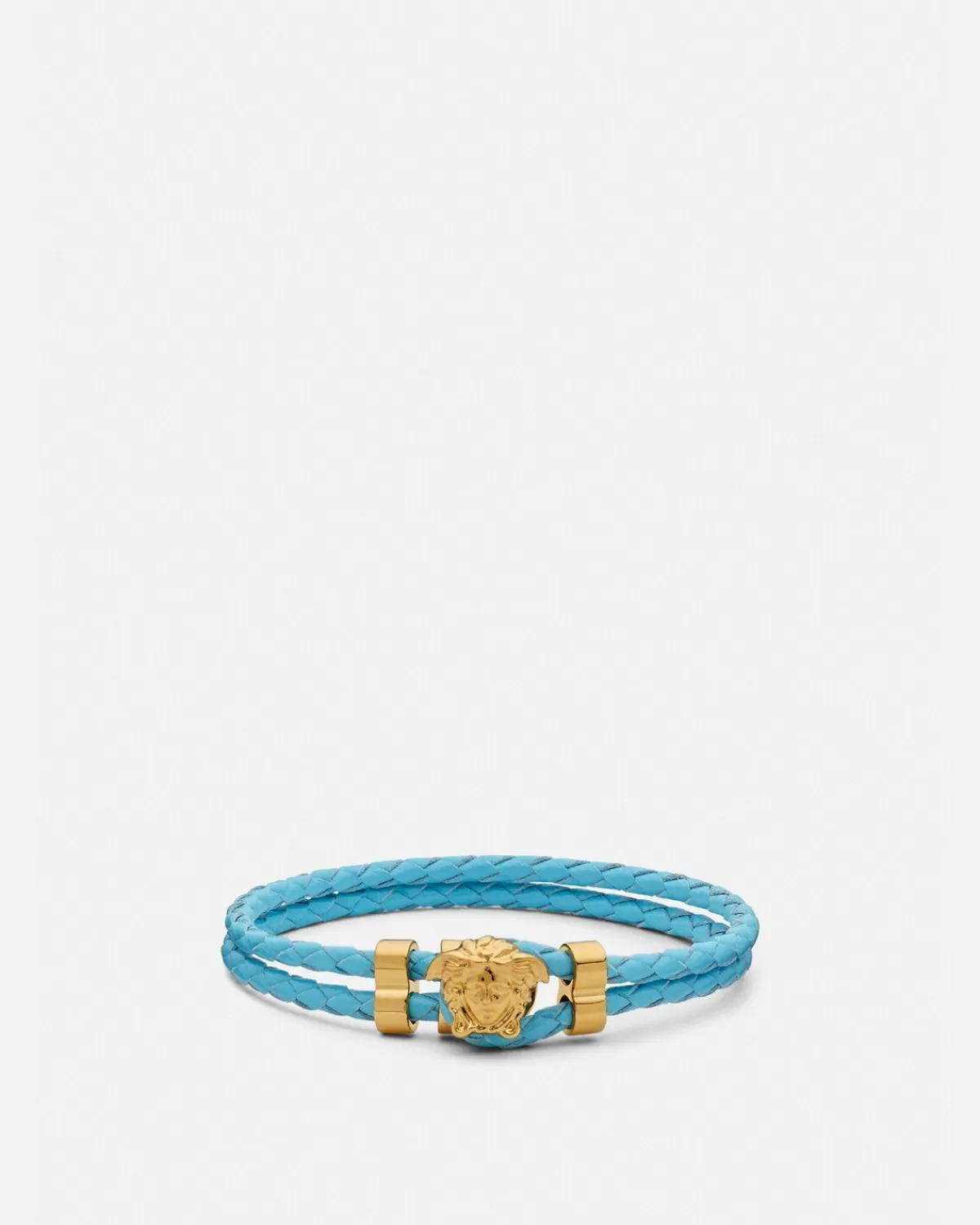 Homme Versace Bracelet En Cuir La Medusa