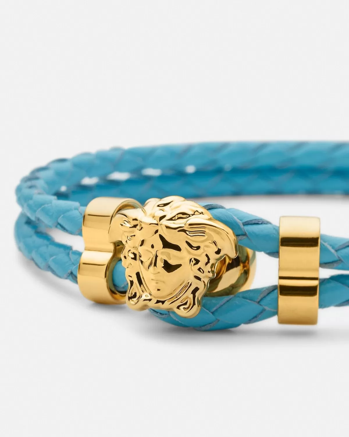 Homme Versace Bracelet En Cuir La Medusa