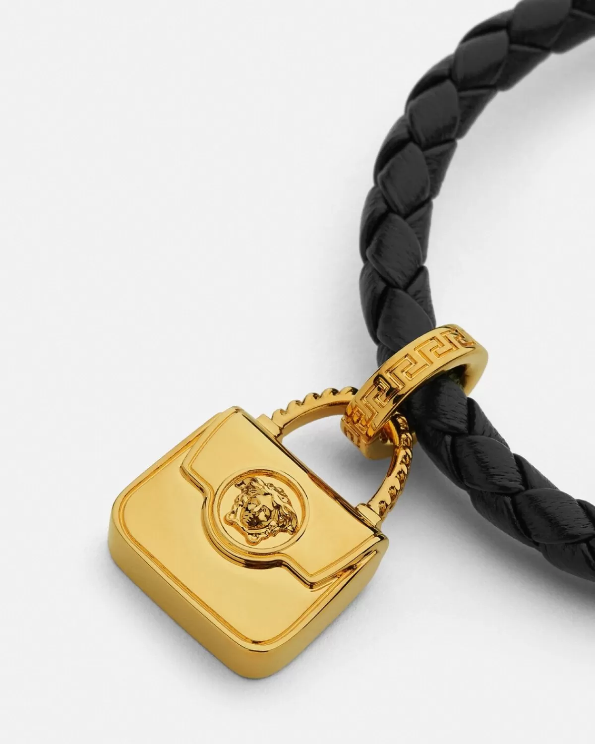 Femme Versace Bracelet En Cuir Tresse La Medusa