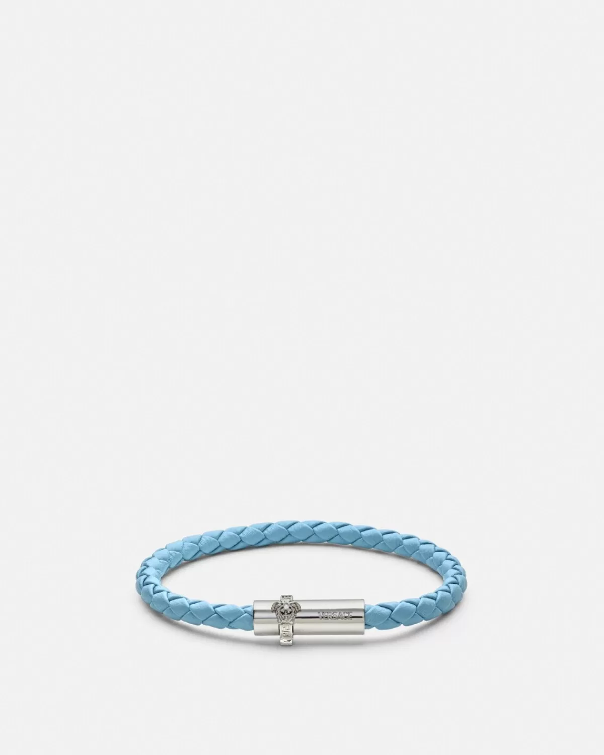 Homme Versace Bracelet En Cuir Tresse Medusa